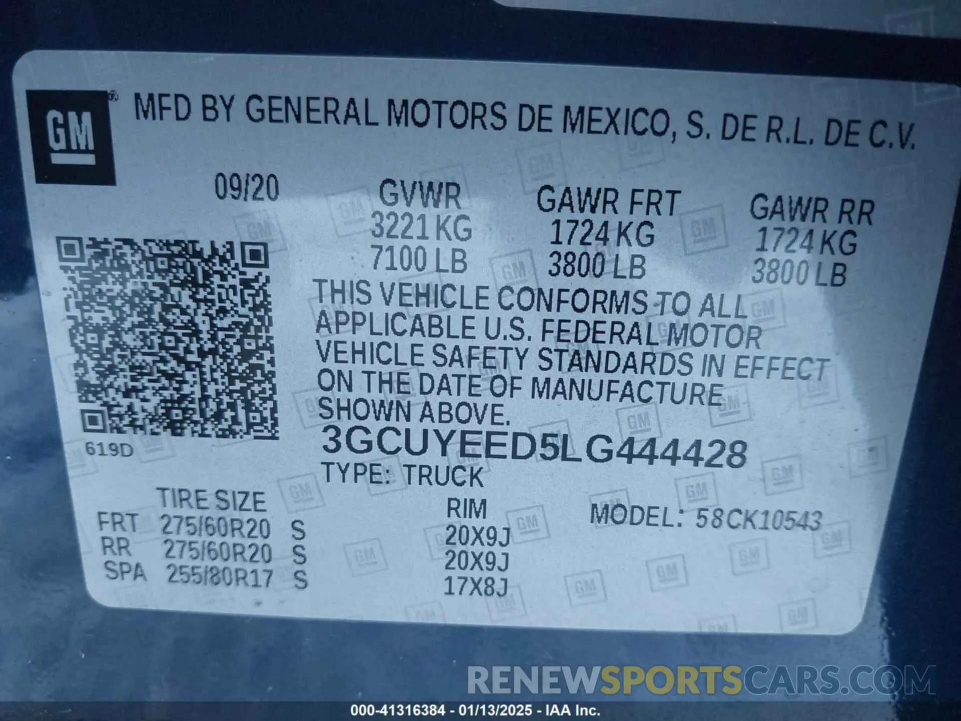 9 Photograph of a damaged car 3GCUYEED5LG444428 CHEVROLET SILVERADO 1500 2020