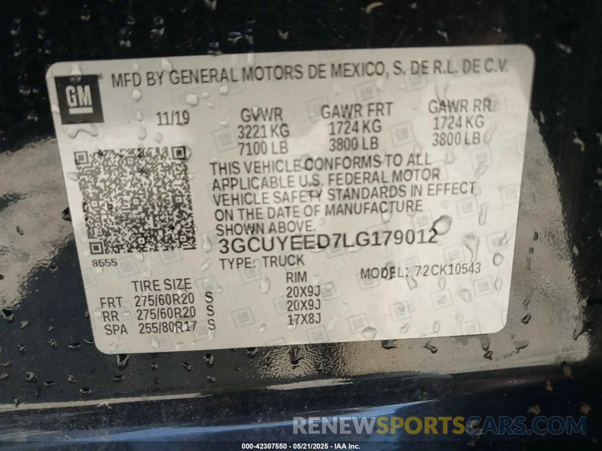 9 Photograph of a damaged car 3GCUYEED7LG179012 CHEVROLET SILVERADO 1500 2020