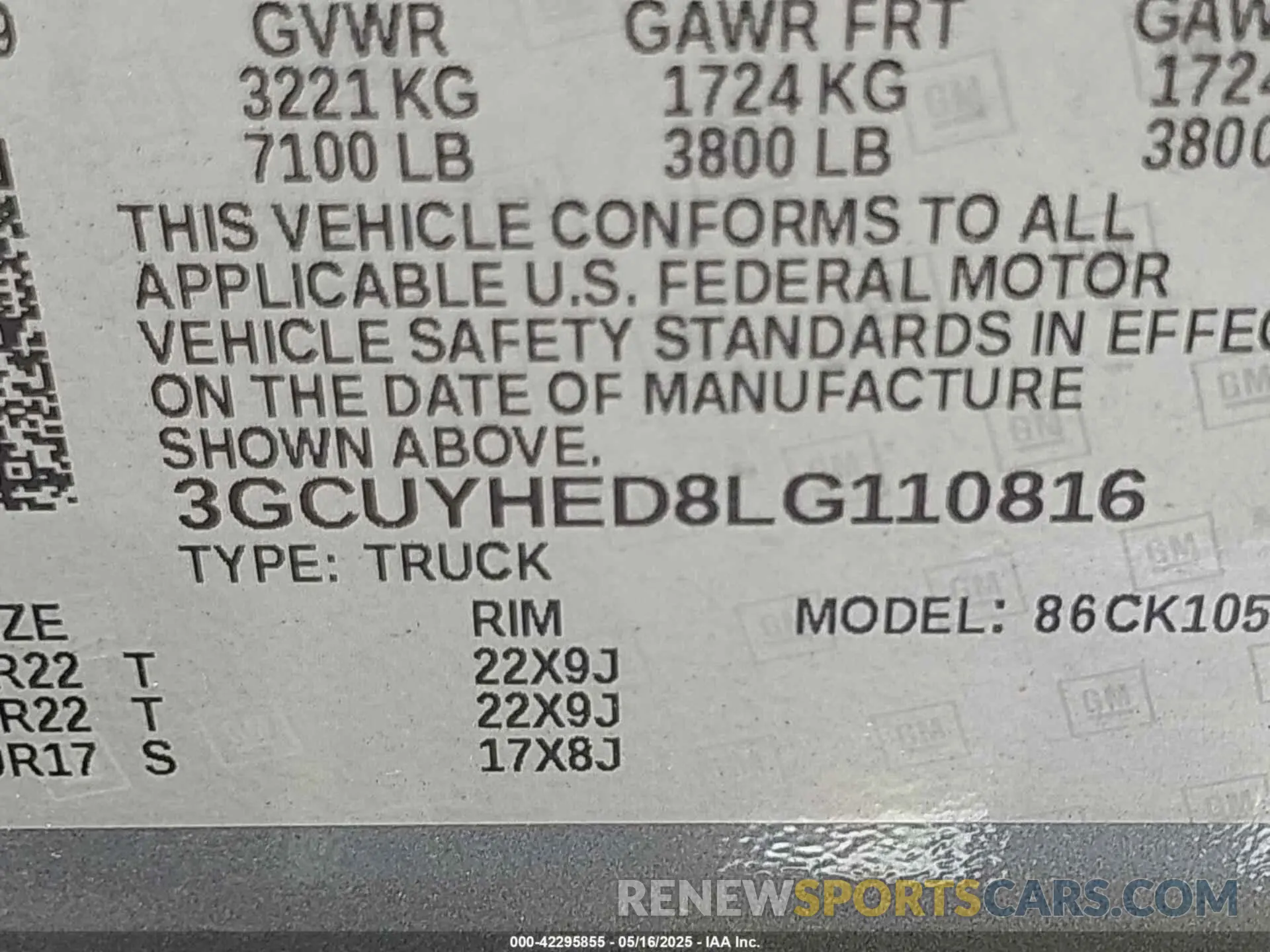 9 Photograph of a damaged car 3GCUYHED8LG110816 CHEVROLET SILVERADO 1500 2020