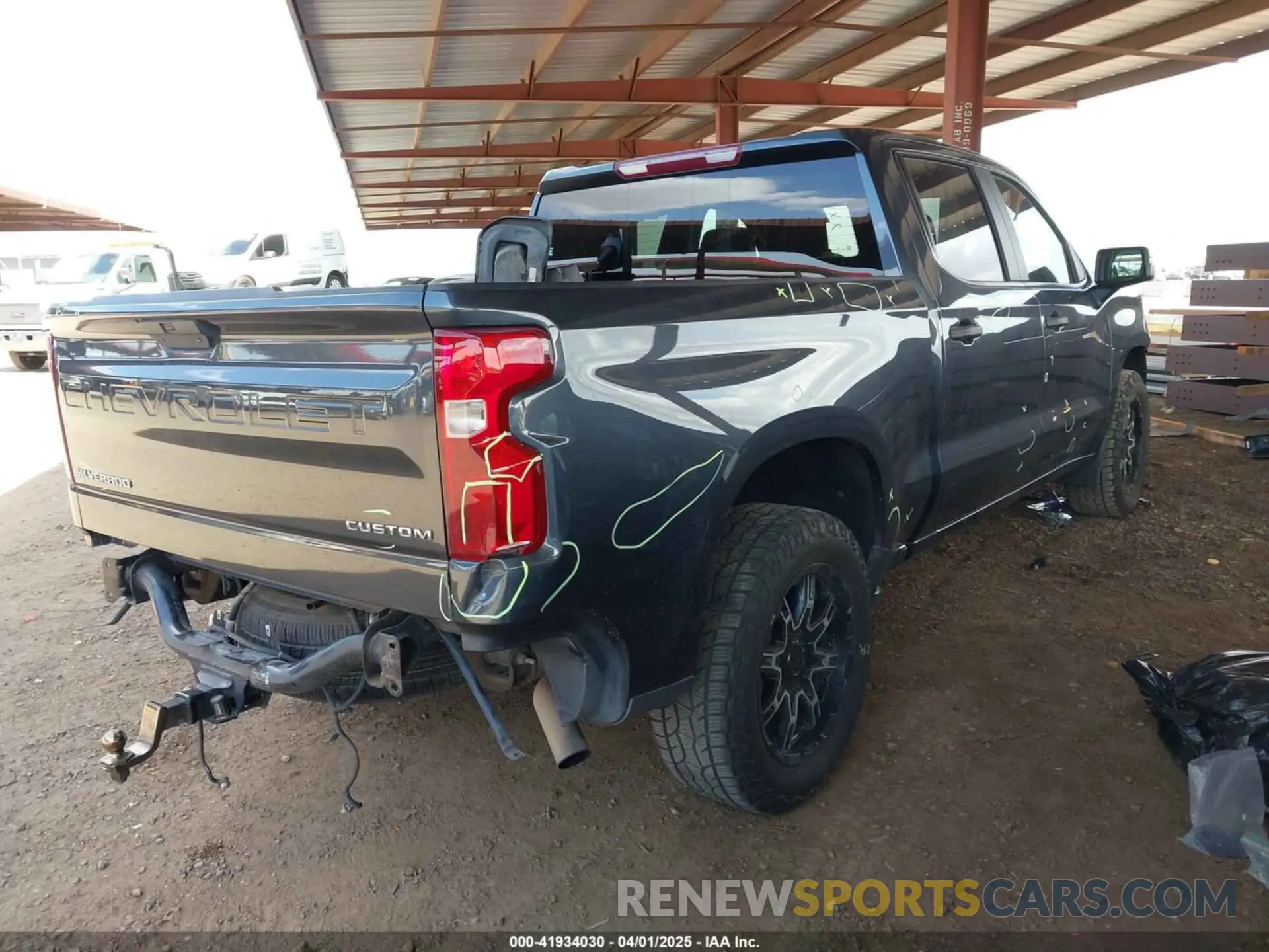 4 Photograph of a damaged car 1GCPWBEK4MZ240950 CHEVROLET SILVERADO 1500 2021