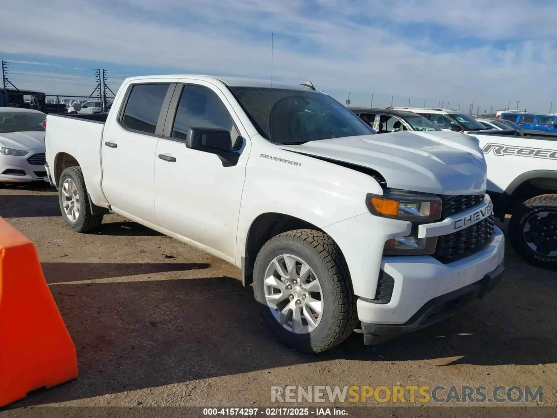 1 Photograph of a damaged car 1GCPWBEK5MZ217810 CHEVROLET SILVERADO 1500 2021
