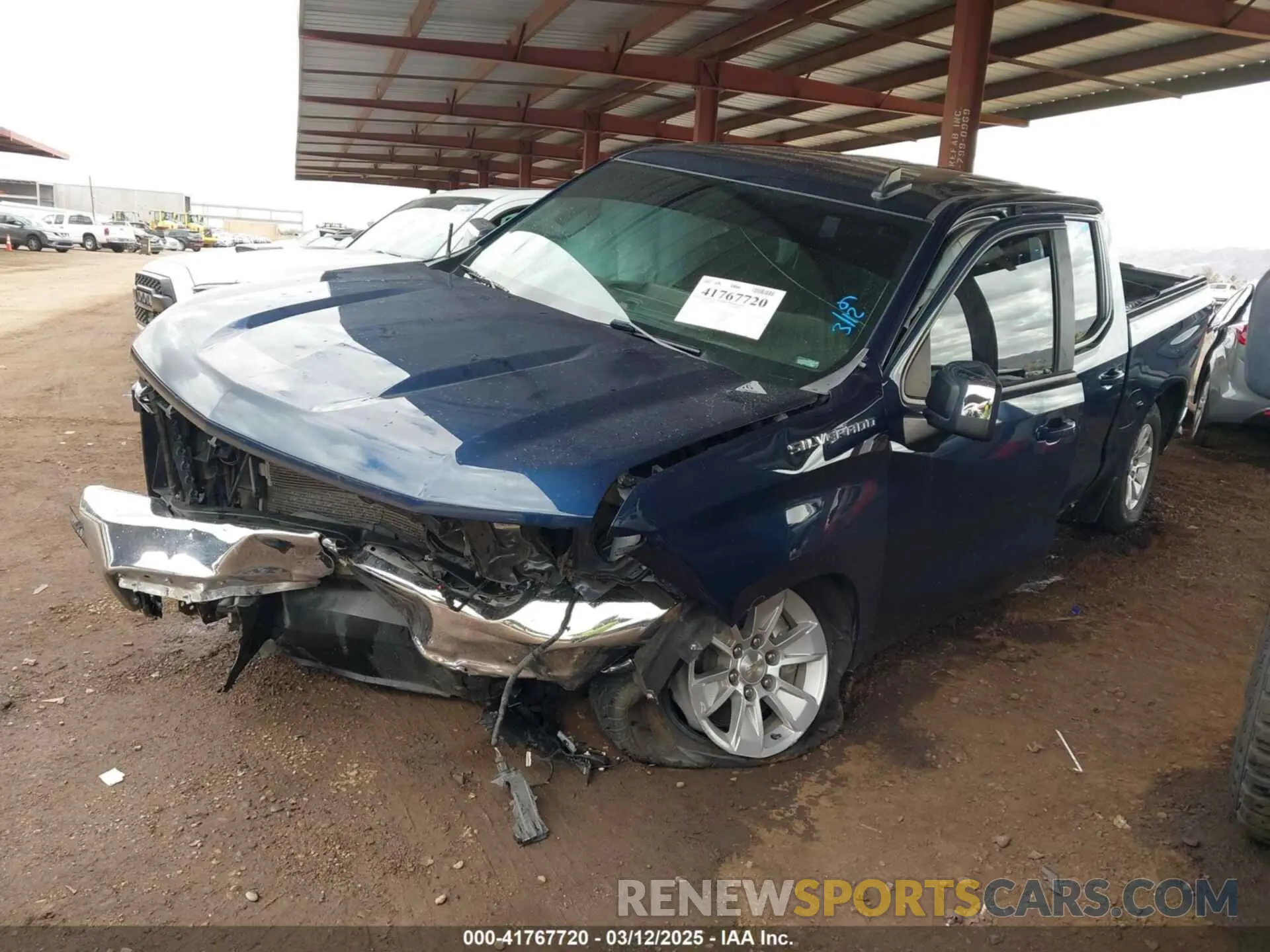 2 Photograph of a damaged car 1GCPWCED3MZ205727 CHEVROLET SILVERADO 1500 2021