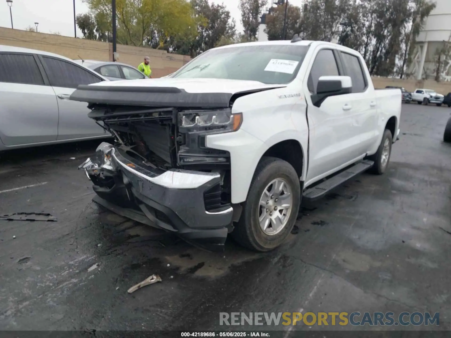 2 Photograph of a damaged car 1GCPWCED8MZ165256 CHEVROLET SILVERADO 1500 2021