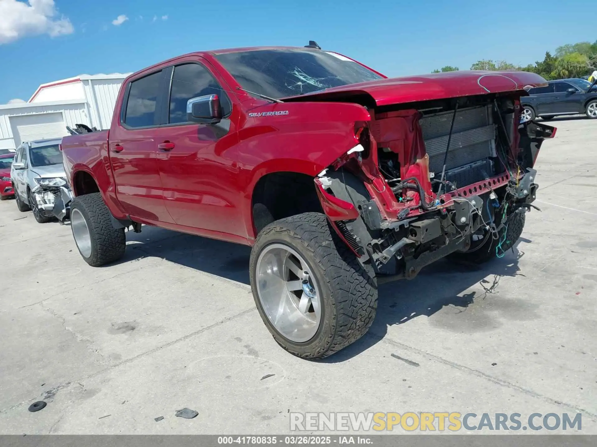 1 Photograph of a damaged car 1GCPWCET7MZ350373 CHEVROLET SILVERADO 1500 2021