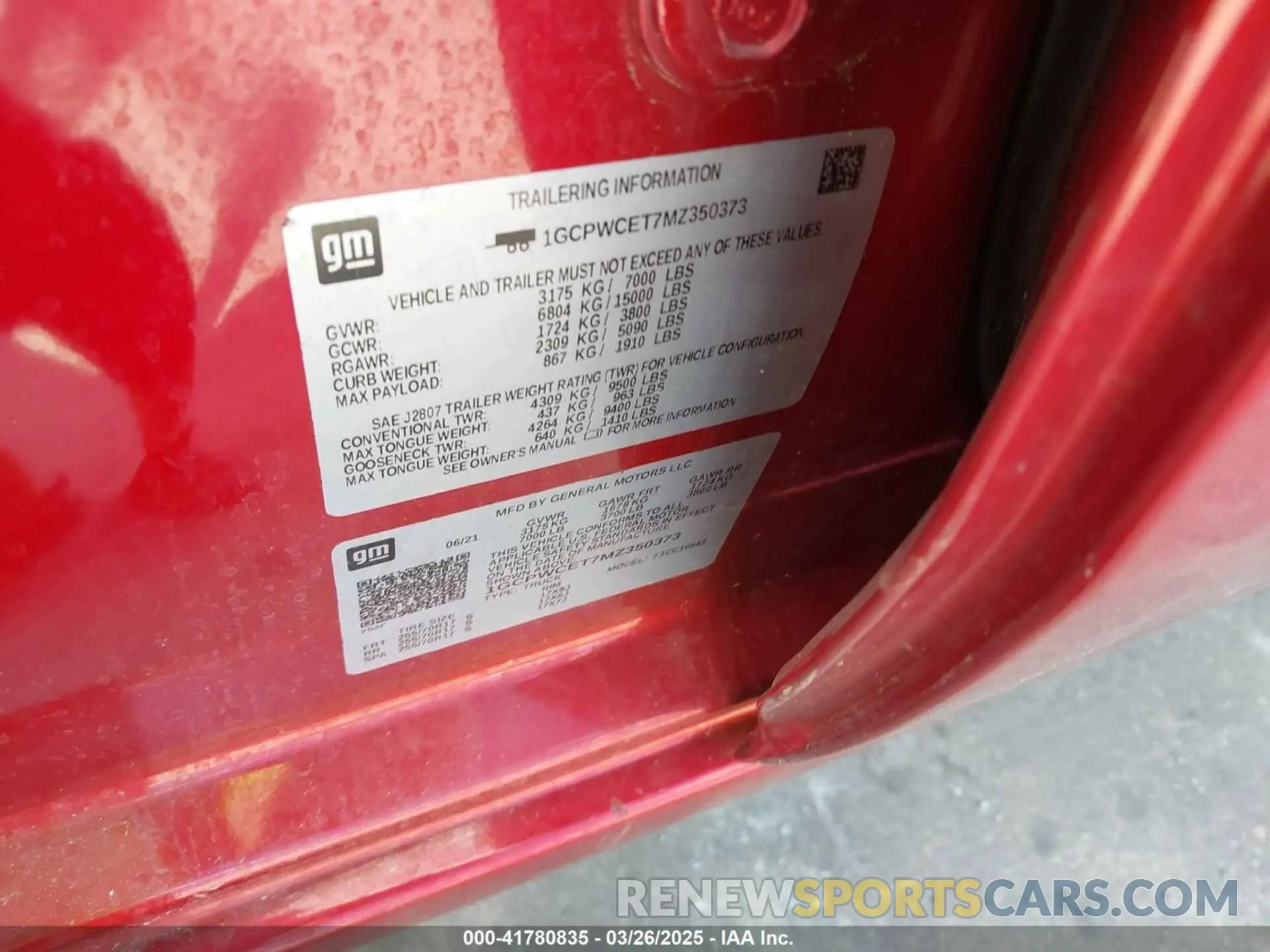 9 Photograph of a damaged car 1GCPWCET7MZ350373 CHEVROLET SILVERADO 1500 2021