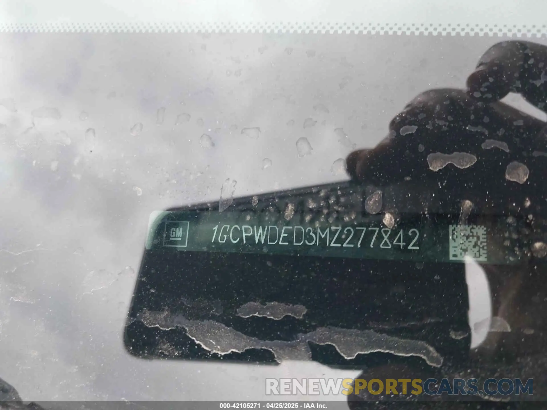 9 Photograph of a damaged car 1GCPWDED3MZ277842 CHEVROLET SILVERADO 1500 2021