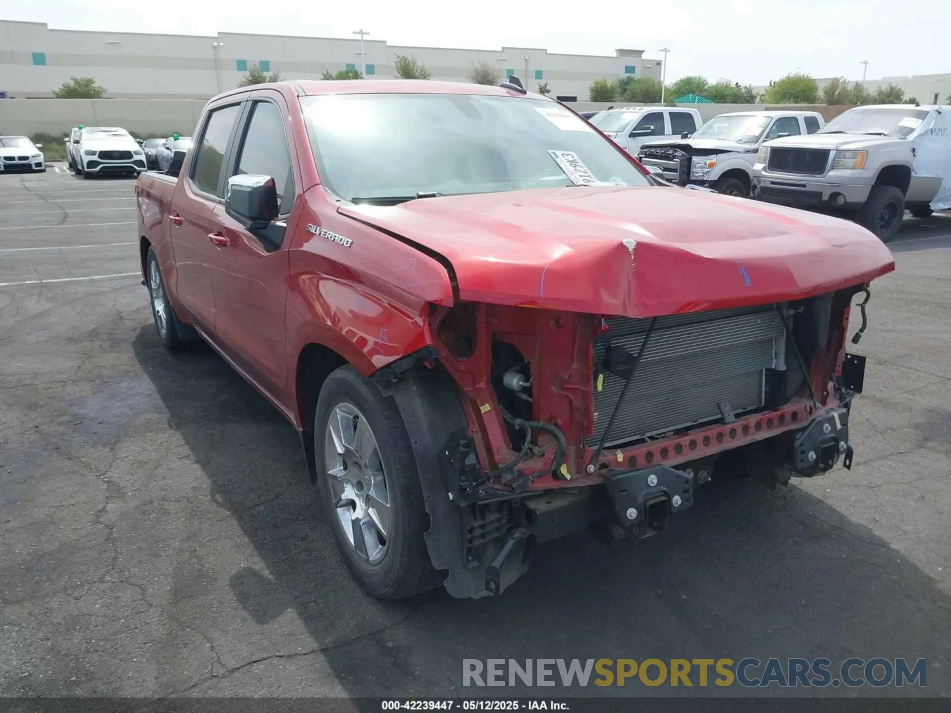 1 Photograph of a damaged car 1GCPWDED9MZ258471 CHEVROLET SILVERADO 1500 2021