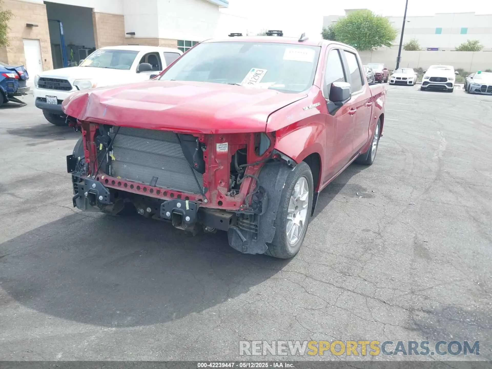 2 Photograph of a damaged car 1GCPWDED9MZ258471 CHEVROLET SILVERADO 1500 2021