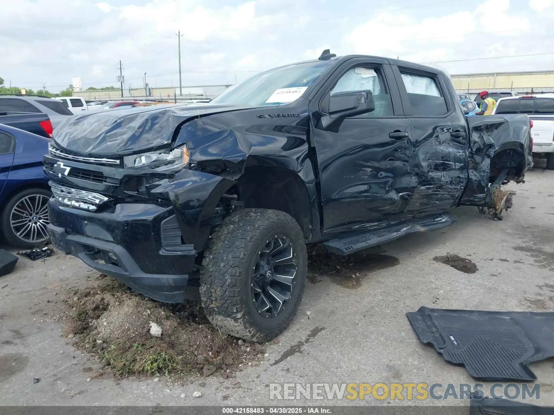 2 Photograph of a damaged car 1GCPWDEDXMZ392292 CHEVROLET SILVERADO 1500 2021