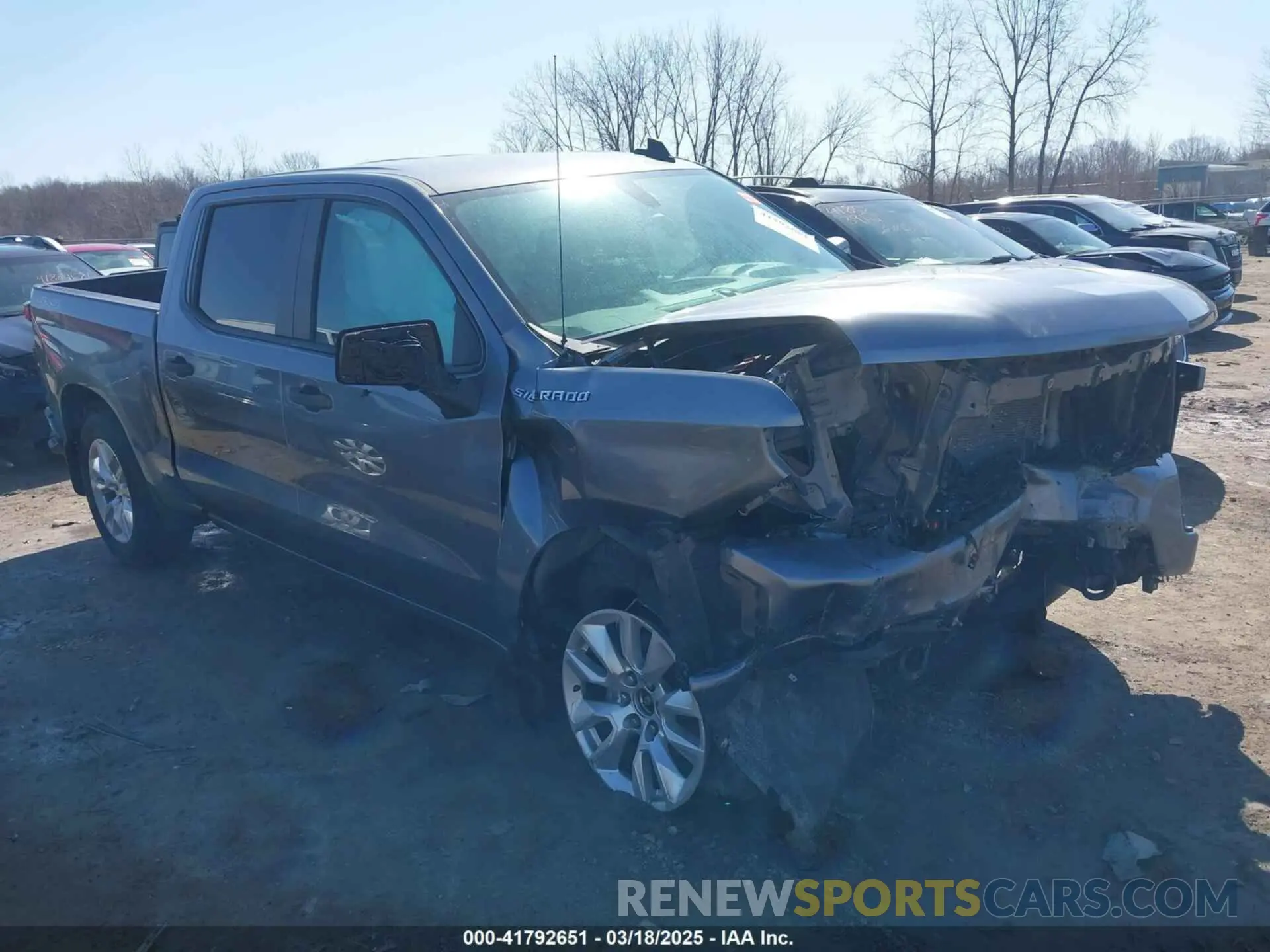 1 Photograph of a damaged car 1GCPYBEK8MZ200350 CHEVROLET SILVERADO 1500 2021