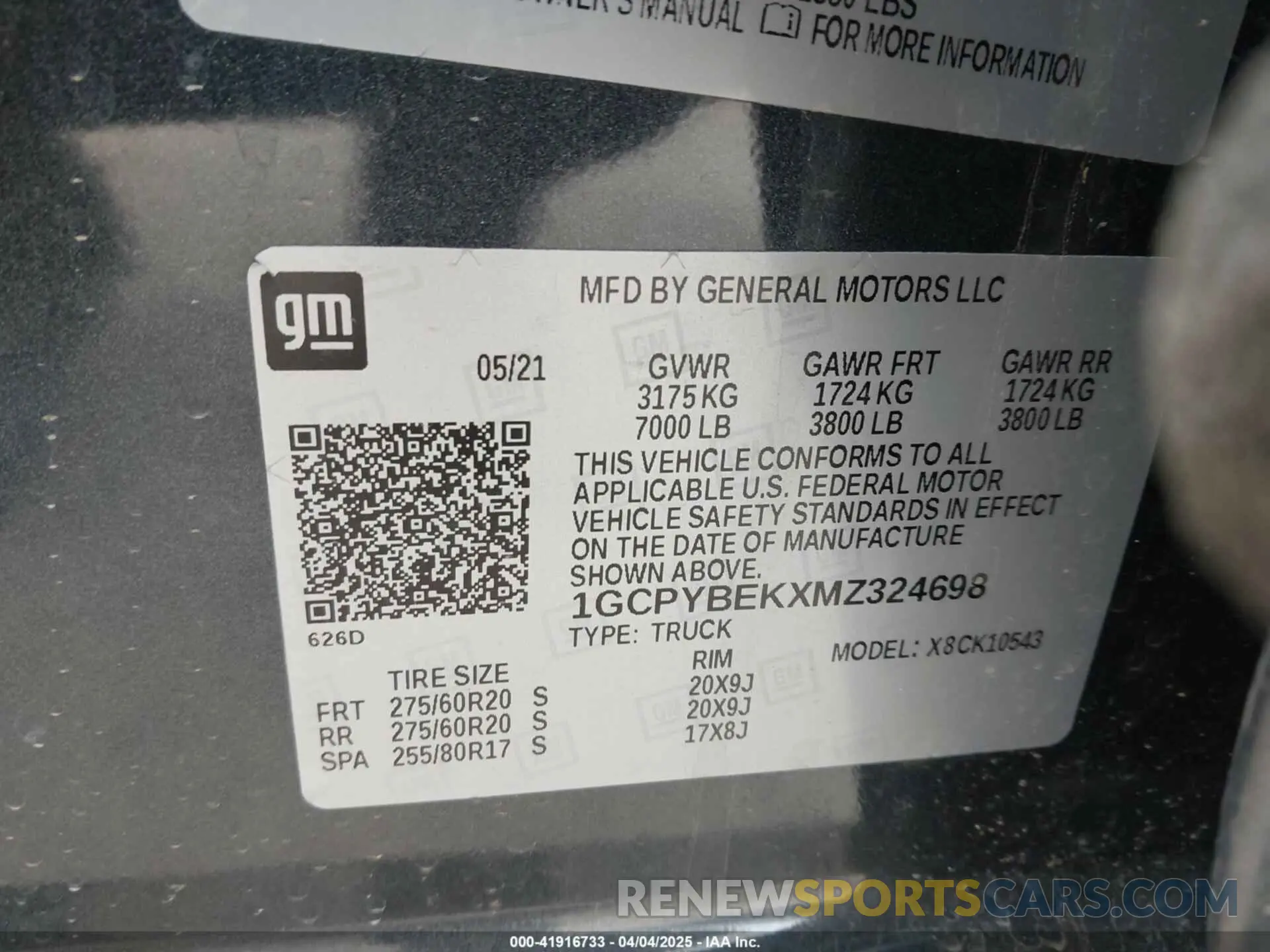 9 Photograph of a damaged car 1GCPYBEKXMZ324698 CHEVROLET SILVERADO 1500 2021