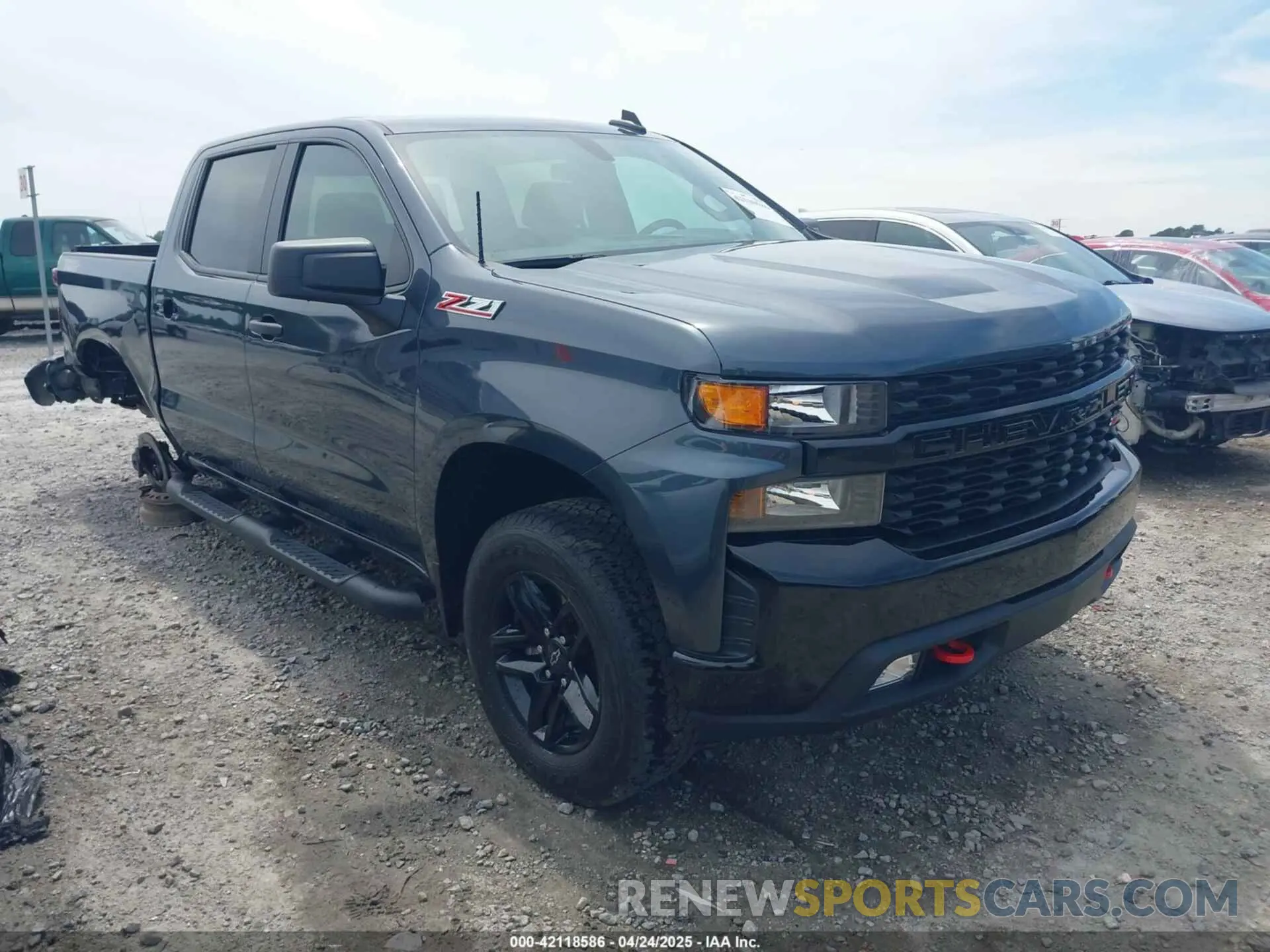 1 Photograph of a damaged car 1GCPYCEF2MZ372978 CHEVROLET SILVERADO 1500 2021