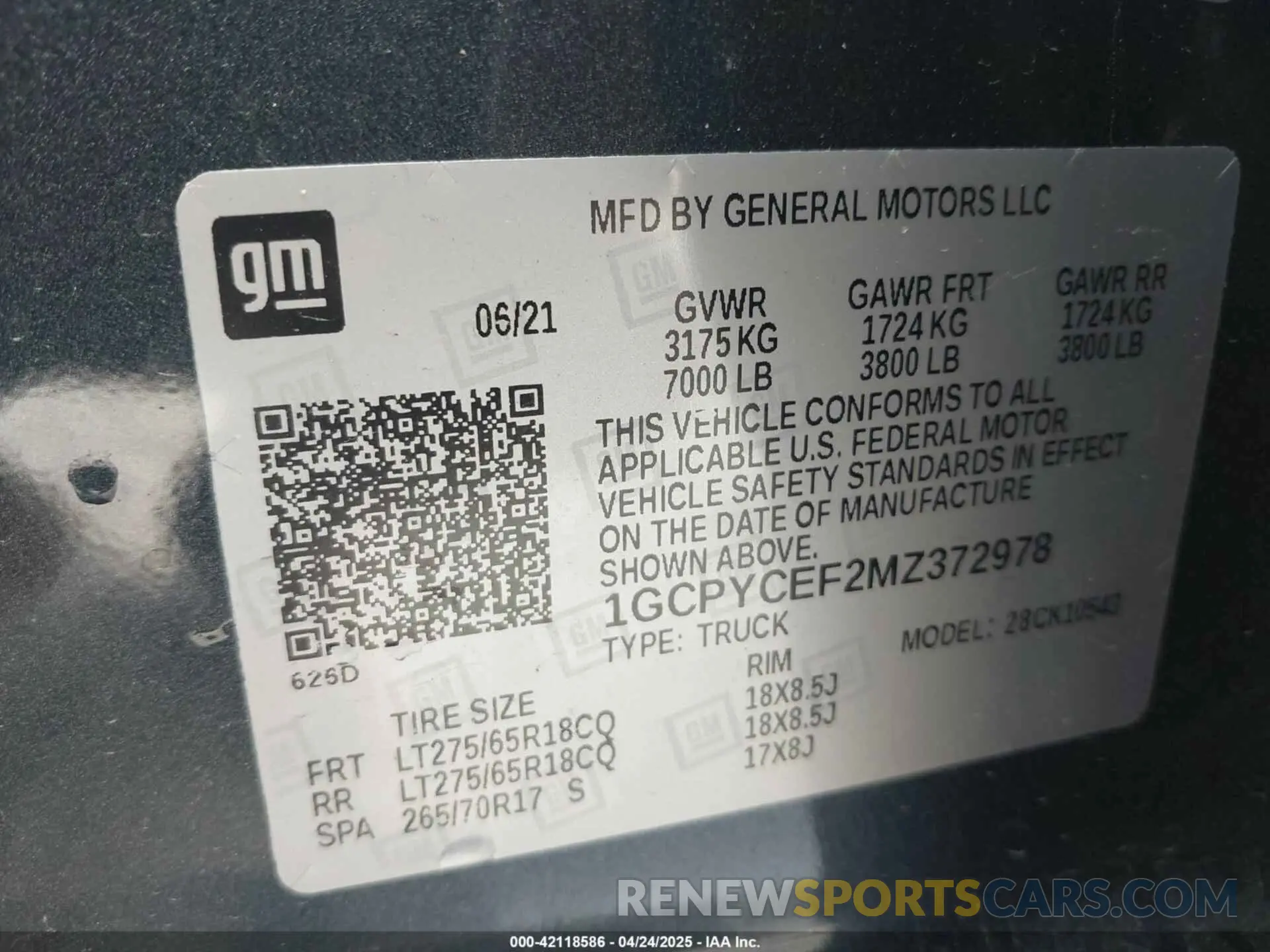9 Photograph of a damaged car 1GCPYCEF2MZ372978 CHEVROLET SILVERADO 1500 2021