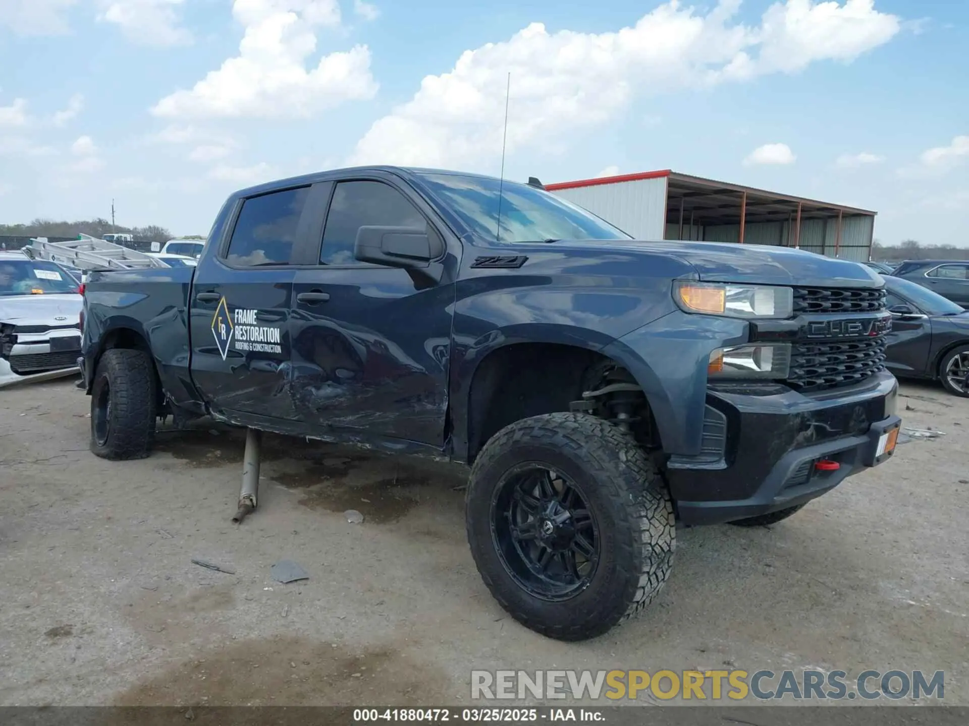 1 Photograph of a damaged car 1GCPYCEF3MZ393743 CHEVROLET SILVERADO 1500 2021