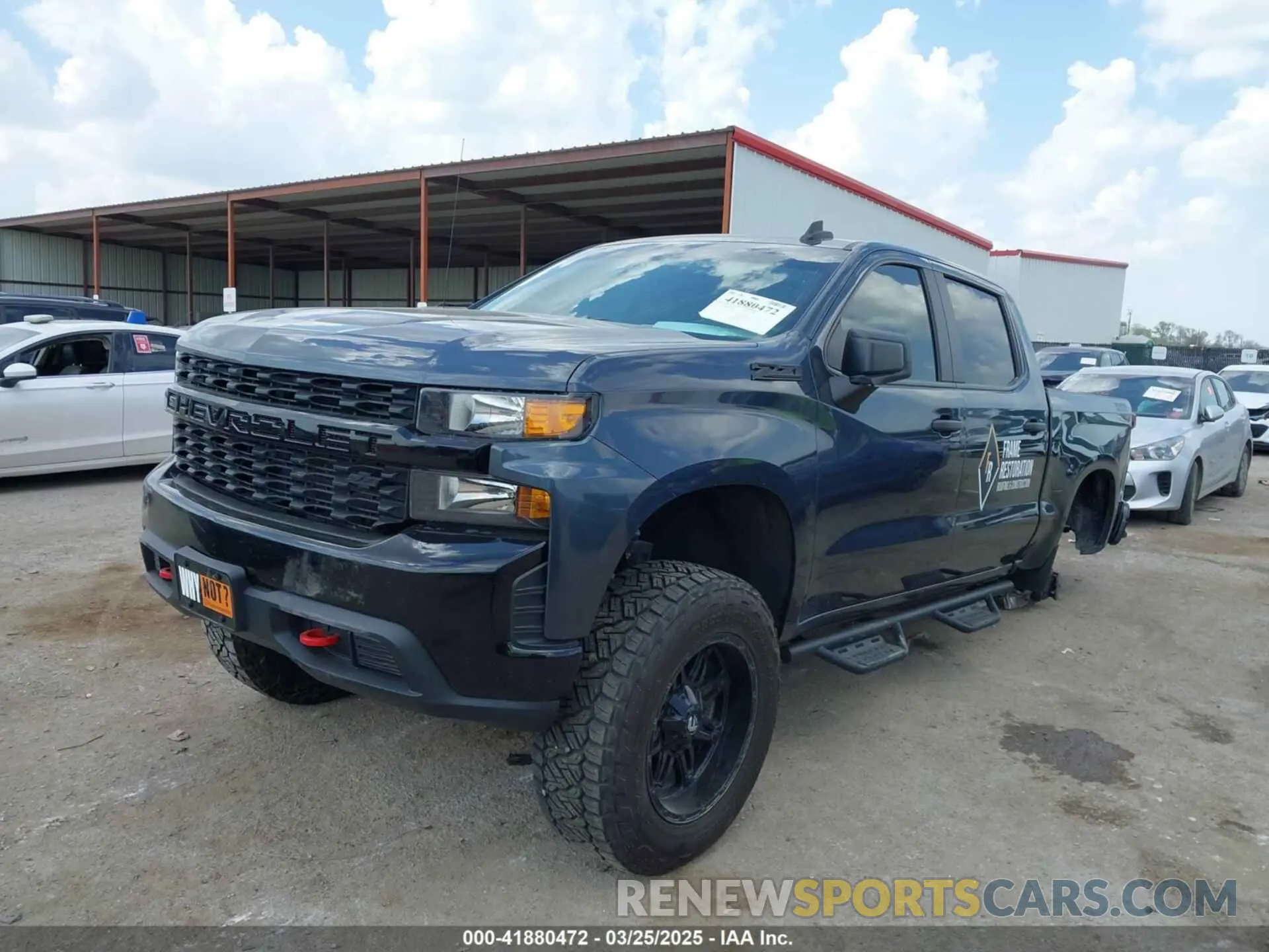 2 Photograph of a damaged car 1GCPYCEF3MZ393743 CHEVROLET SILVERADO 1500 2021