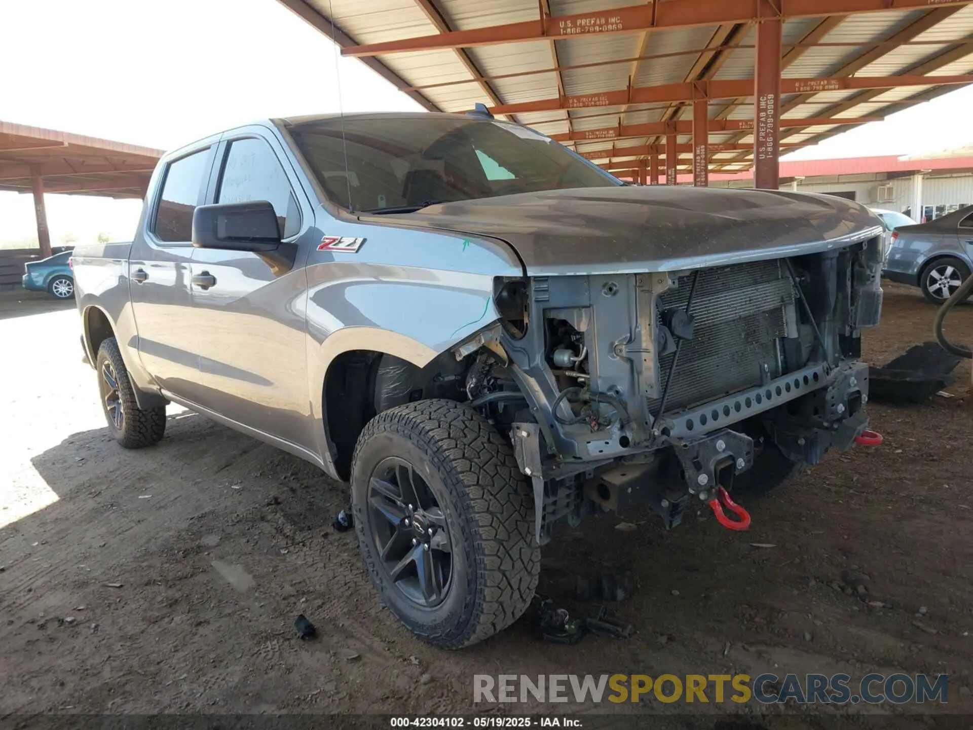 1 Photograph of a damaged car 1GCPYCEF5MZ260045 CHEVROLET SILVERADO 1500 2021