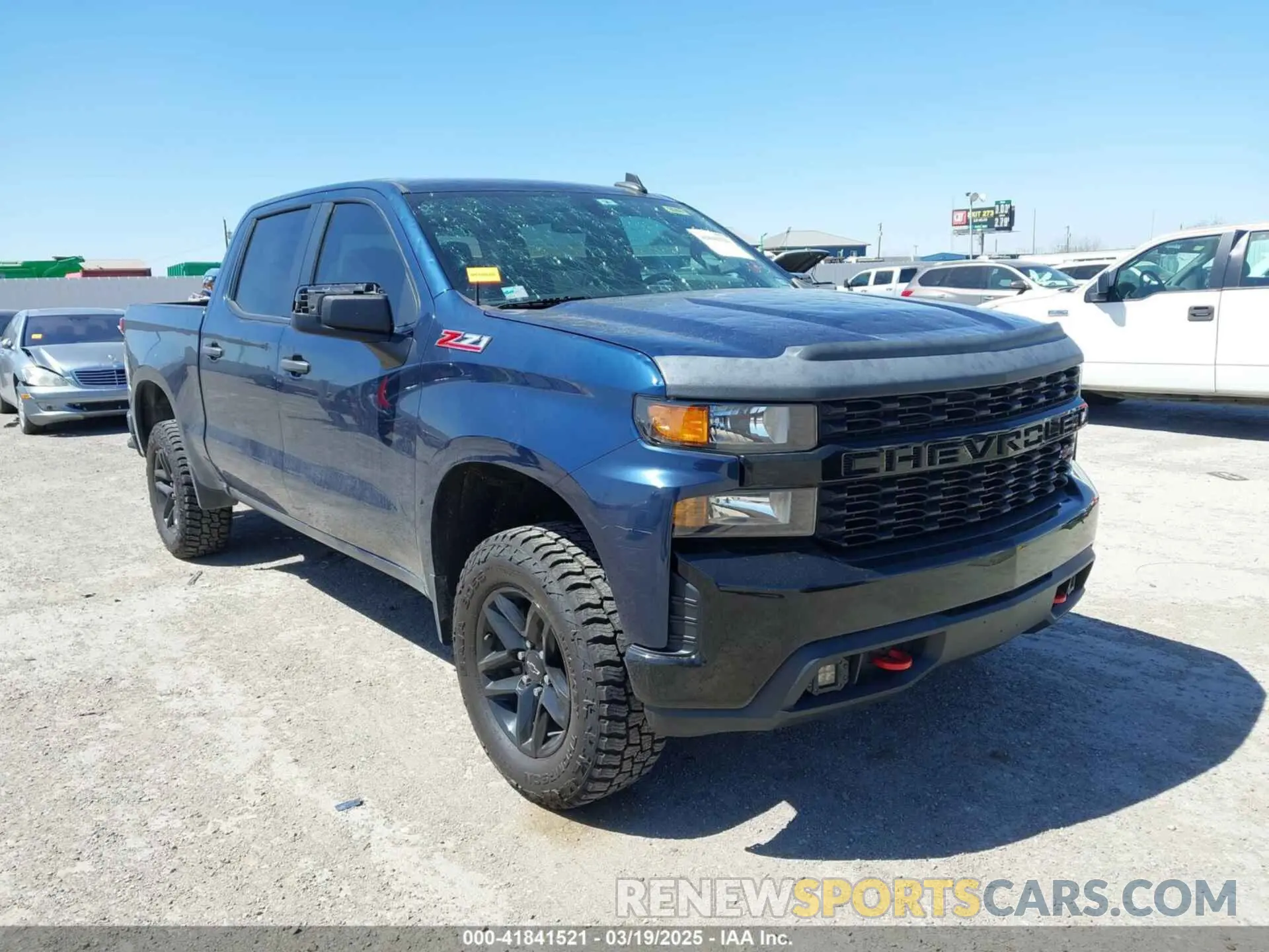 1 Photograph of a damaged car 1GCPYCEF8MZ234412 CHEVROLET SILVERADO 1500 2021