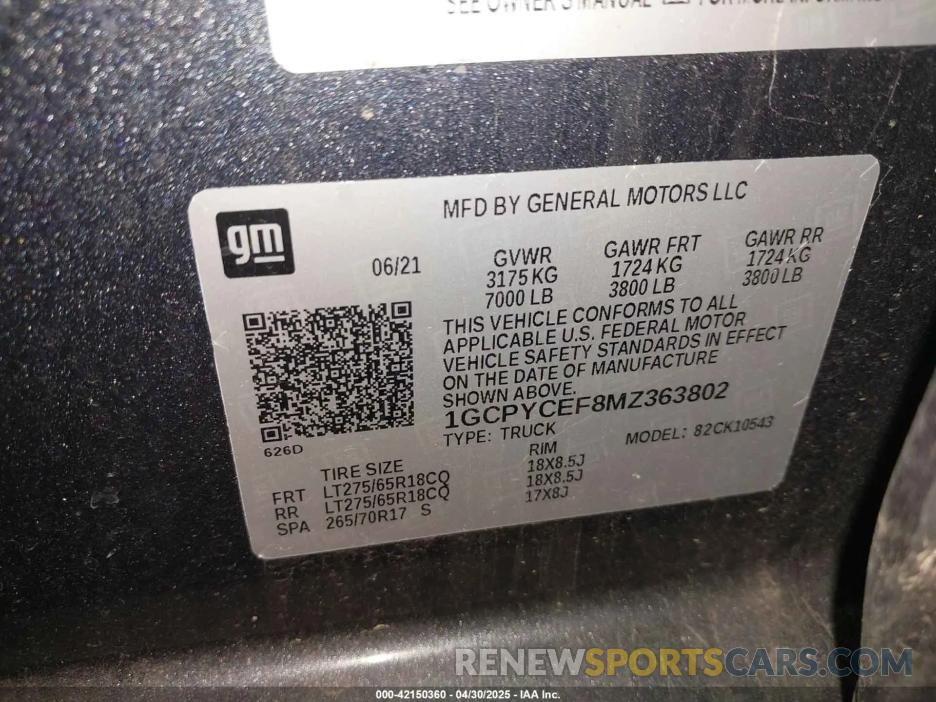 9 Photograph of a damaged car 1GCPYCEF8MZ363802 CHEVROLET SILVERADO 1500 2021