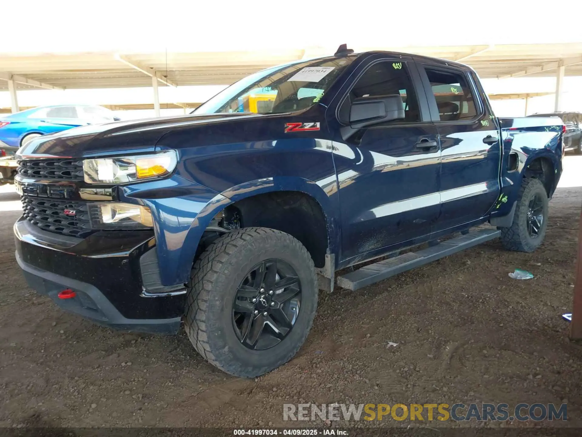 2 Photograph of a damaged car 1GCPYCEF8MZ364271 CHEVROLET SILVERADO 1500 2021