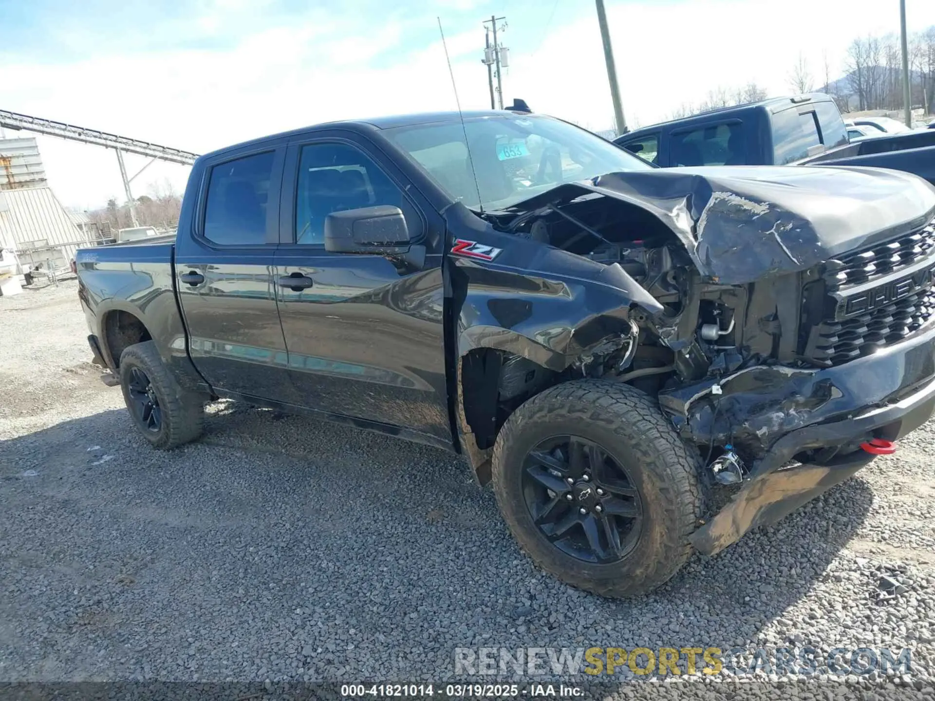1 Photograph of a damaged car 1GCPYCEHXMZ305434 CHEVROLET SILVERADO 1500 2021
