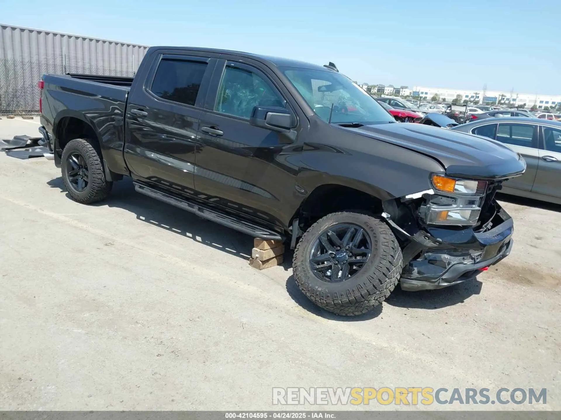 1 Photograph of a damaged car 1GCPYCEHXMZ370445 CHEVROLET SILVERADO 1500 2021