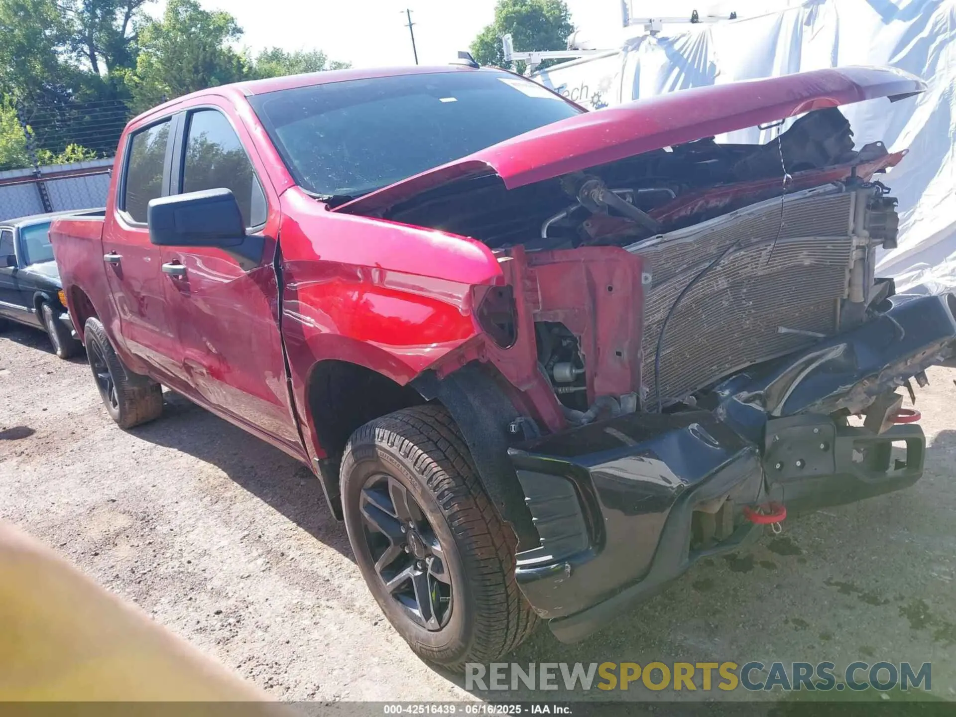 1 Photograph of a damaged car 1GCPYCEL1MZ344109 CHEVROLET SILVERADO 1500 2021