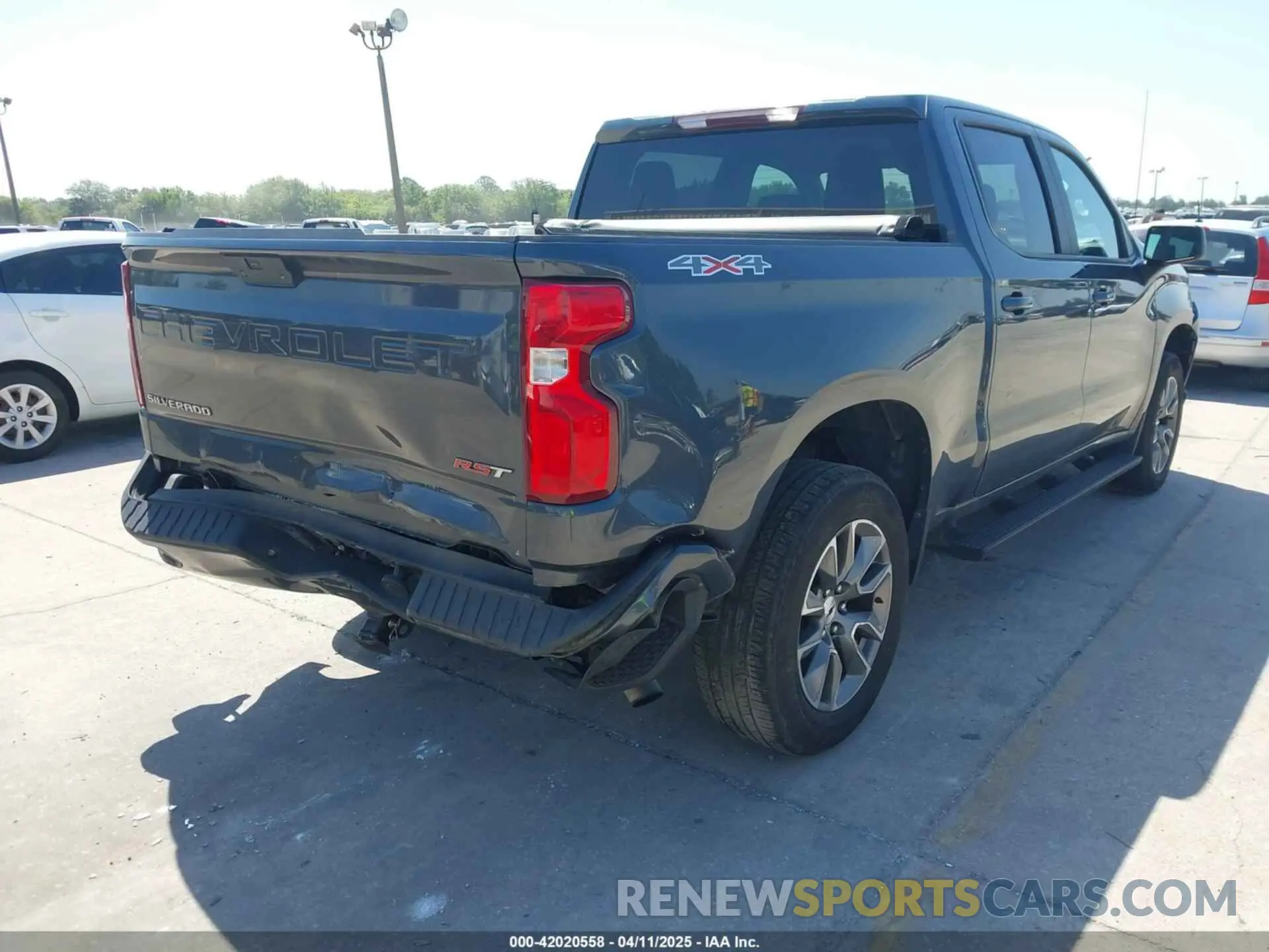 4 Photograph of a damaged car 1GCPYEEK3MZ386123 CHEVROLET SILVERADO 1500 2021