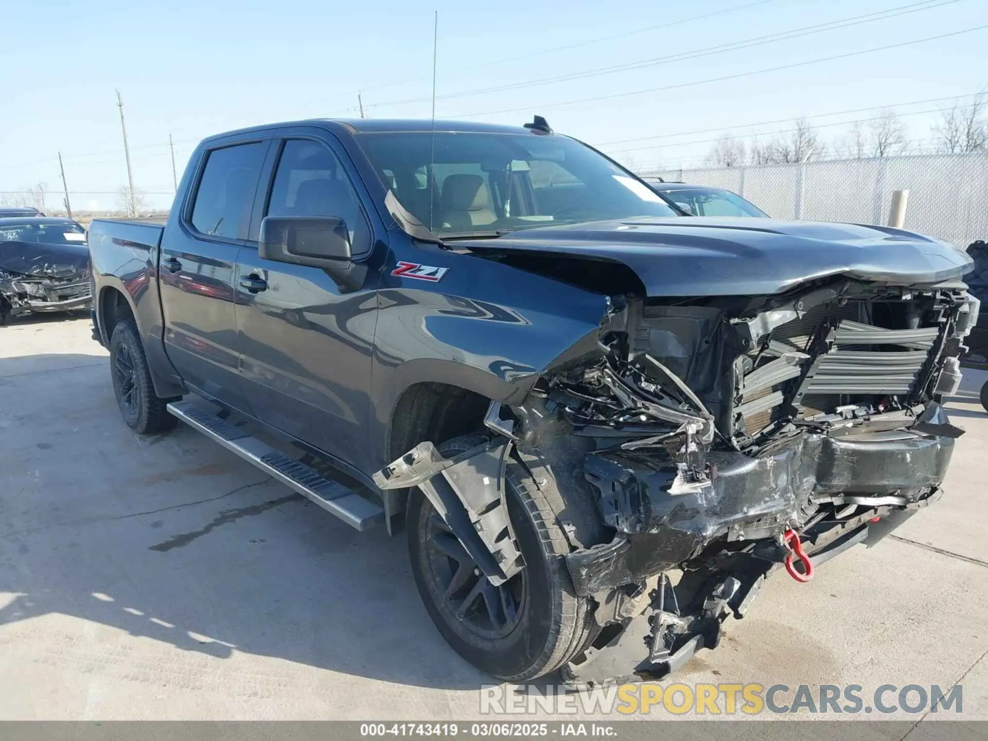 1 Photograph of a damaged car 1GCPYFED3MZ132225 CHEVROLET SILVERADO 1500 2021