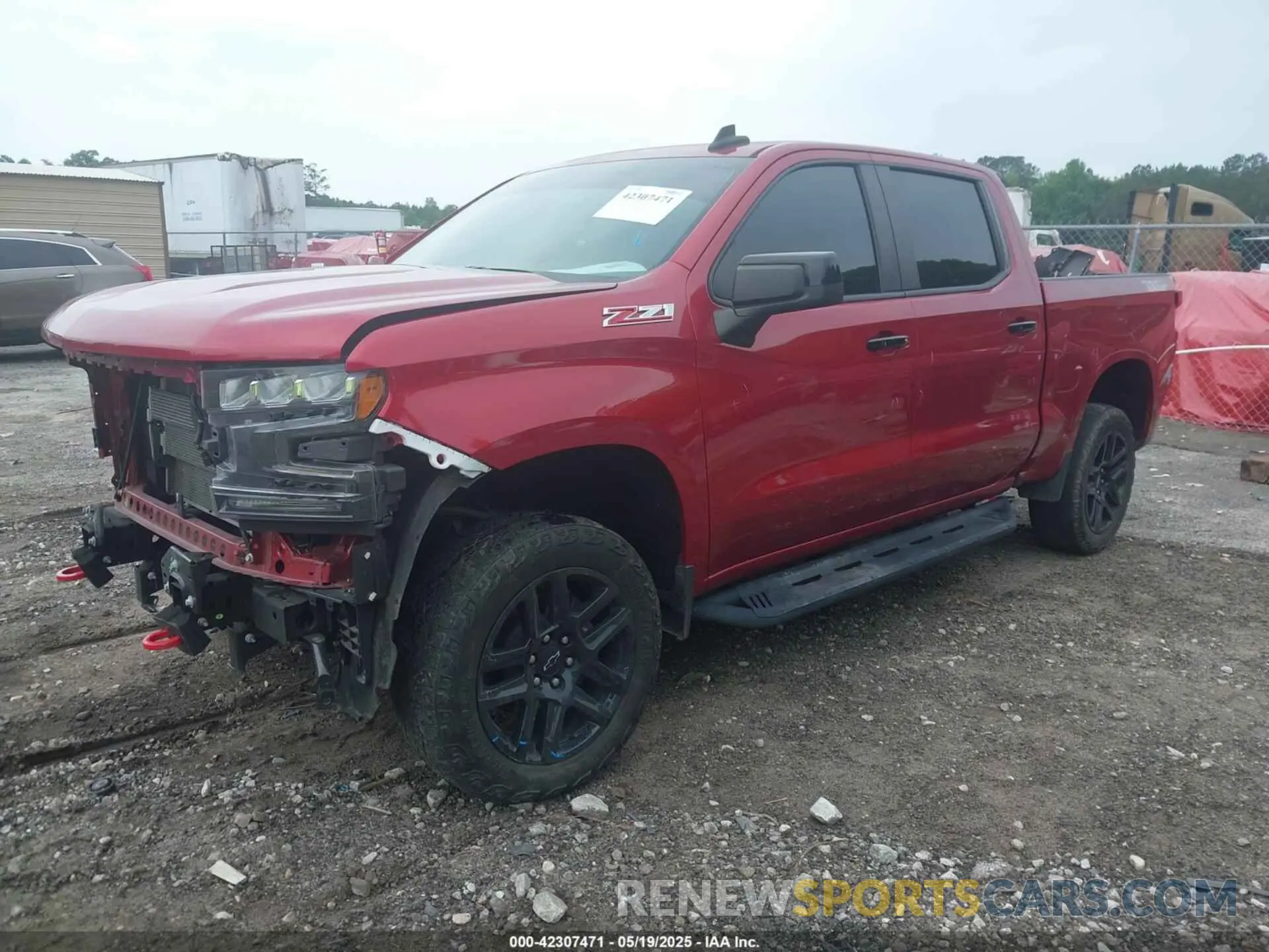 2 Photograph of a damaged car 1GCPYFED3MZ402442 CHEVROLET SILVERADO 1500 2021