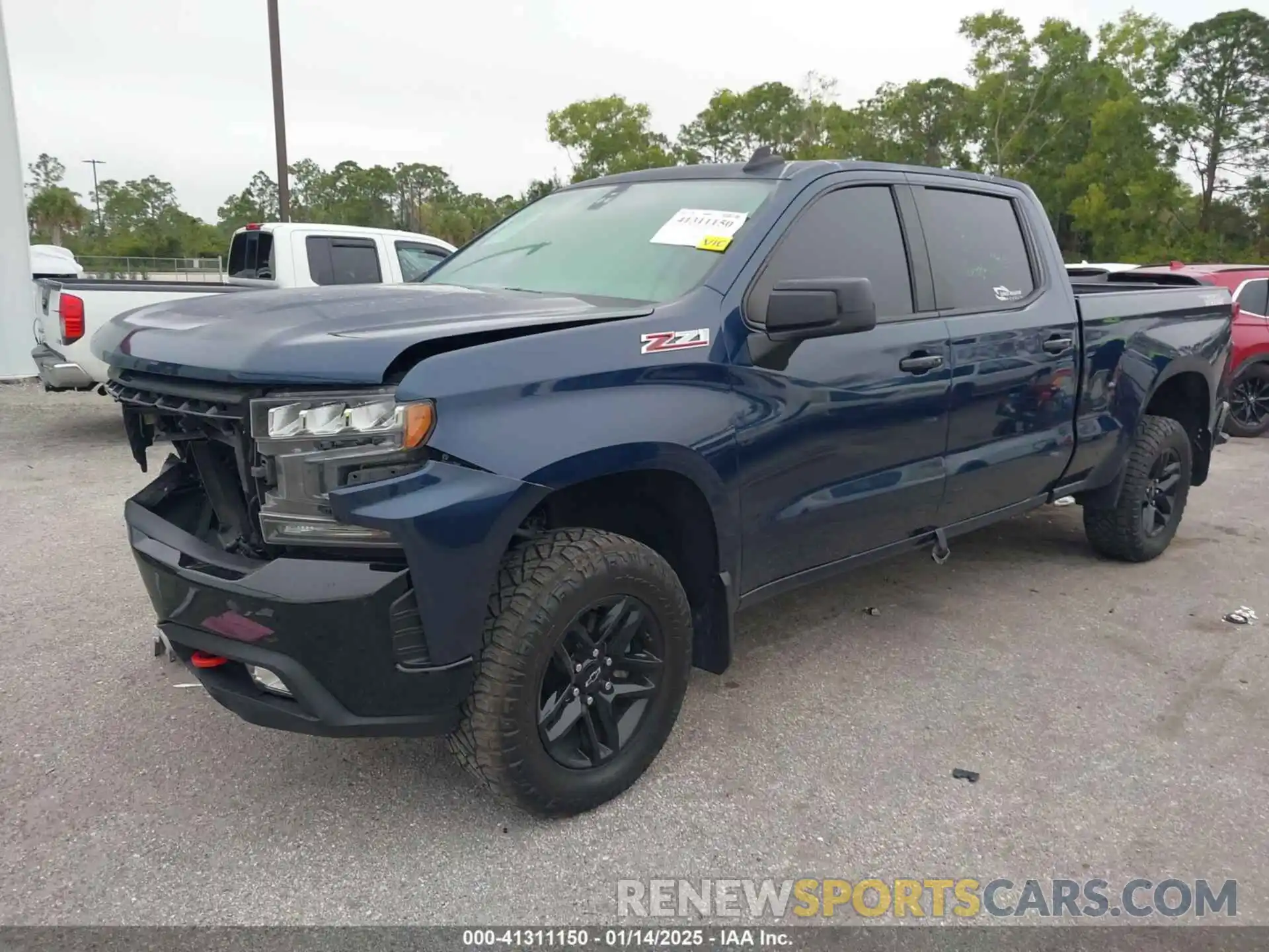 2 Photograph of a damaged car 1GCPYFED4MZ110587 CHEVROLET SILVERADO 1500 2021