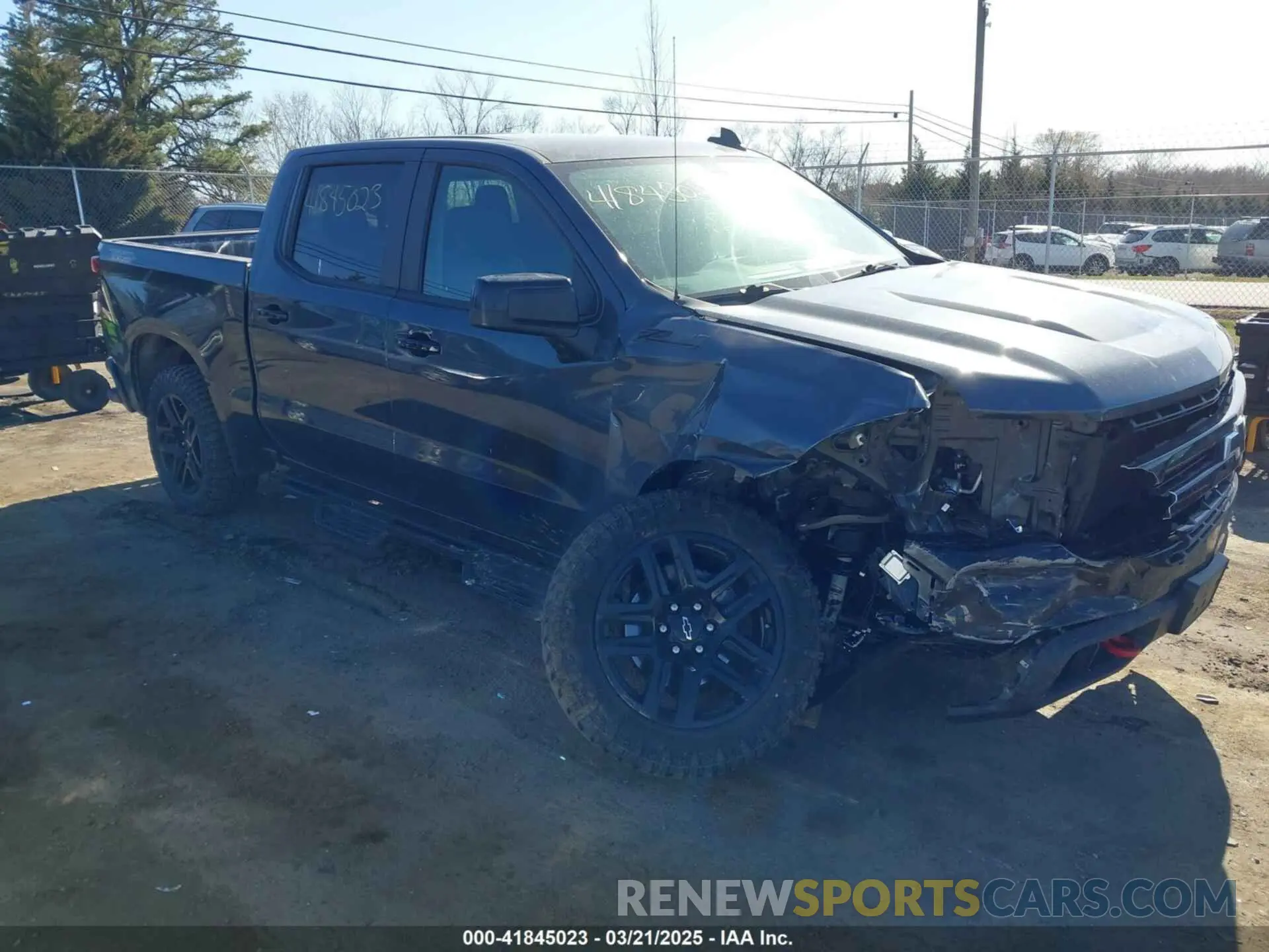 1 Photograph of a damaged car 1GCPYFED4MZ349105 CHEVROLET SILVERADO 1500 2021