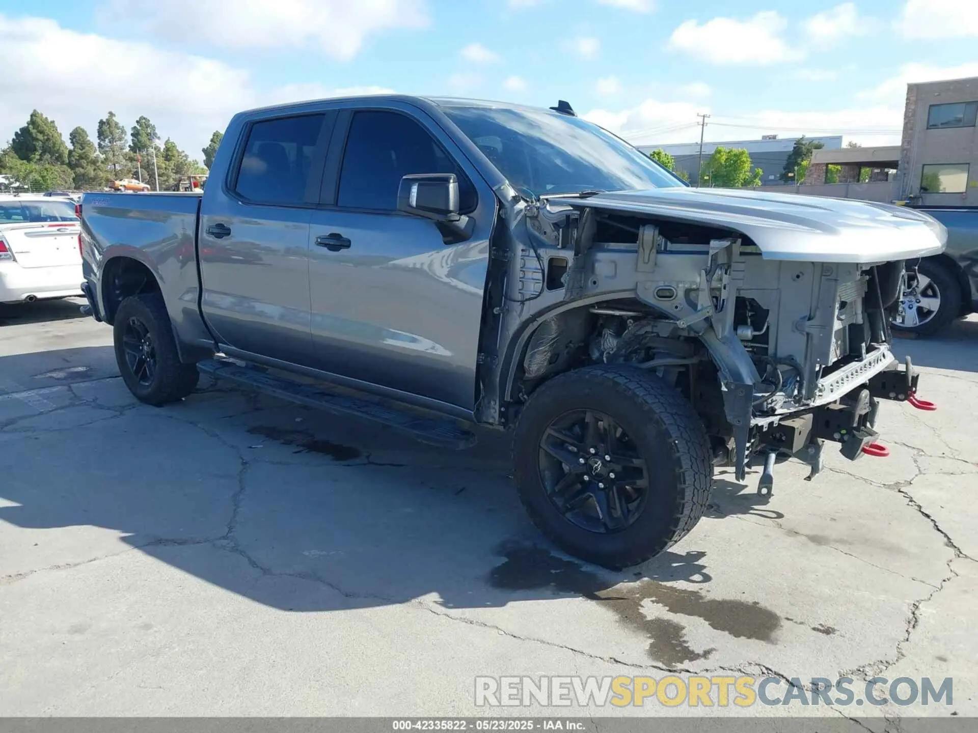 1 Photograph of a damaged car 1GCPYFED5MZ120402 CHEVROLET SILVERADO 1500 2021