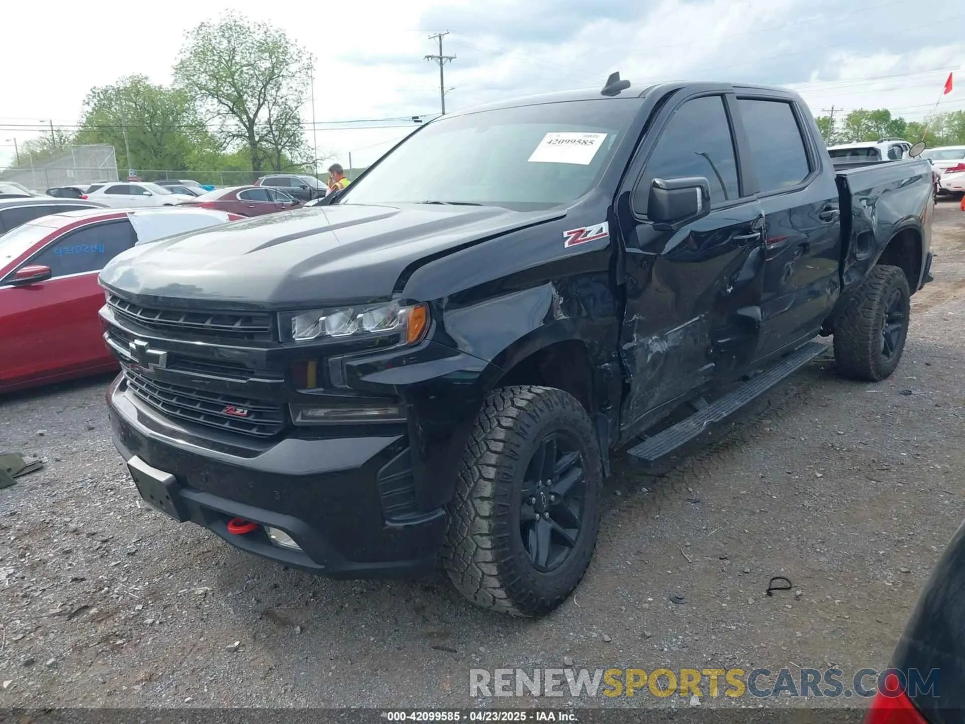 2 Photograph of a damaged car 1GCPYFED5MZ192636 CHEVROLET SILVERADO 1500 2021