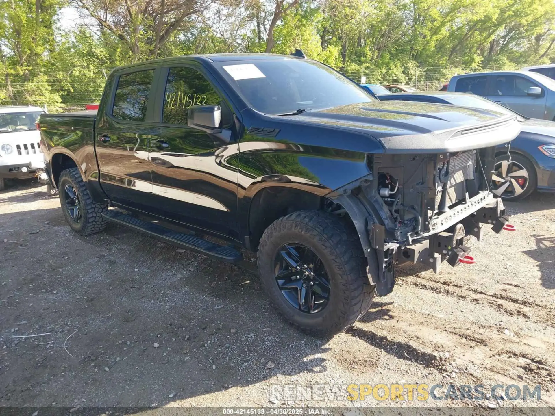 1 Photograph of a damaged car 1GCPYFED9MZ193451 CHEVROLET SILVERADO 1500 2021