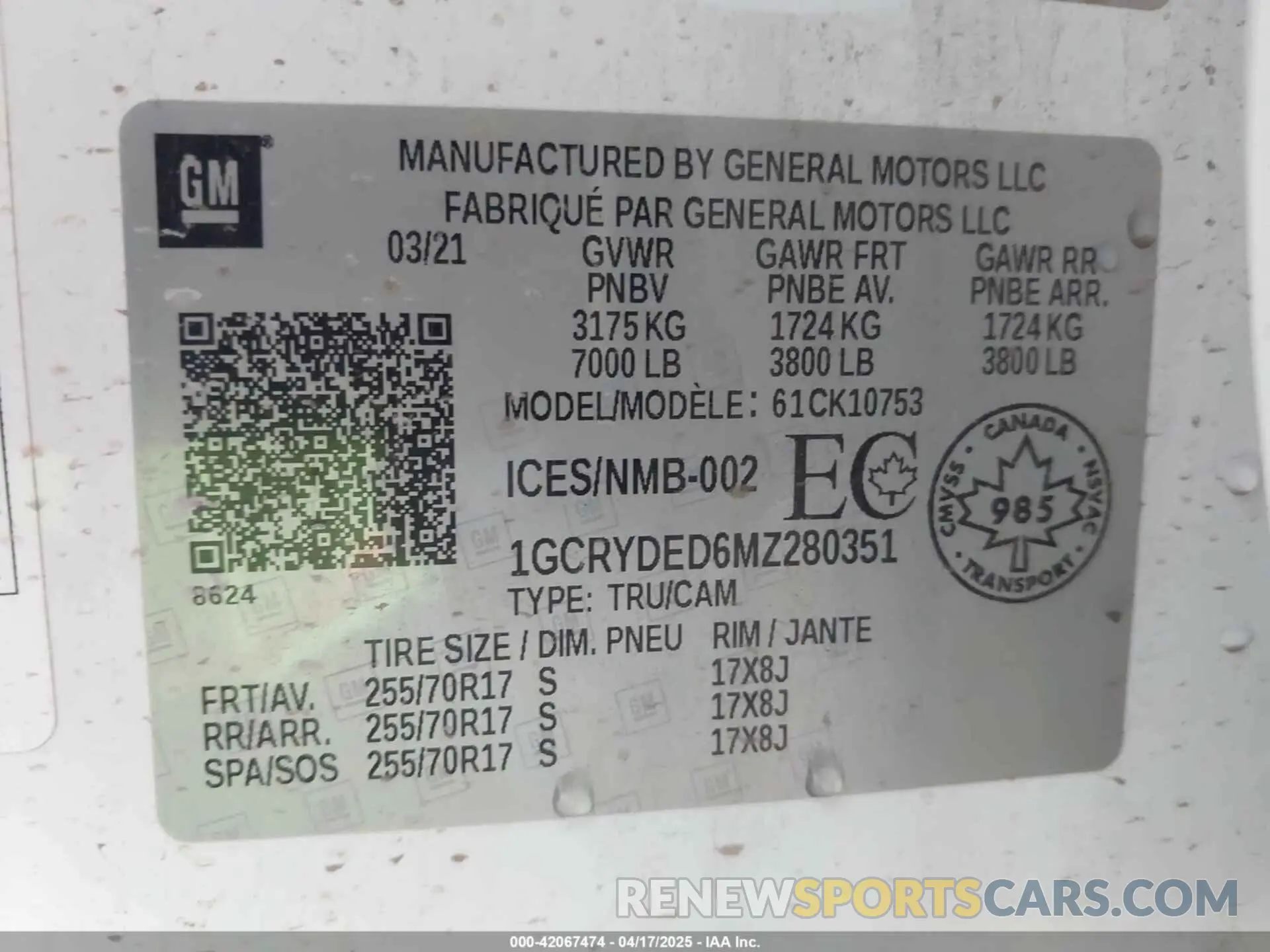9 Photograph of a damaged car 1GCRYDED6MZ280351 CHEVROLET SILVERADO 1500 2021