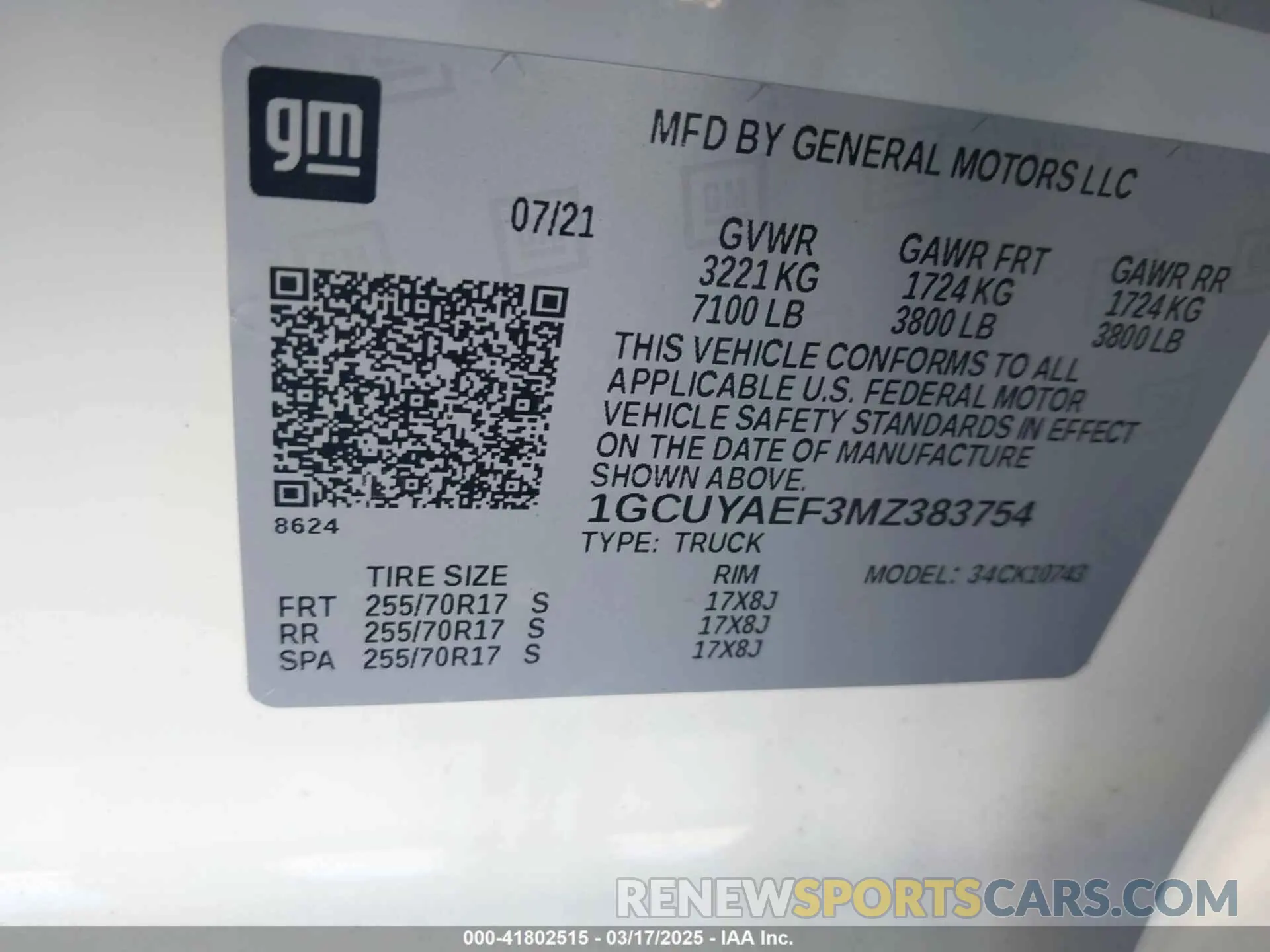 9 Photograph of a damaged car 1GCUYAEF3MZ383754 CHEVROLET SILVERADO 1500 2021