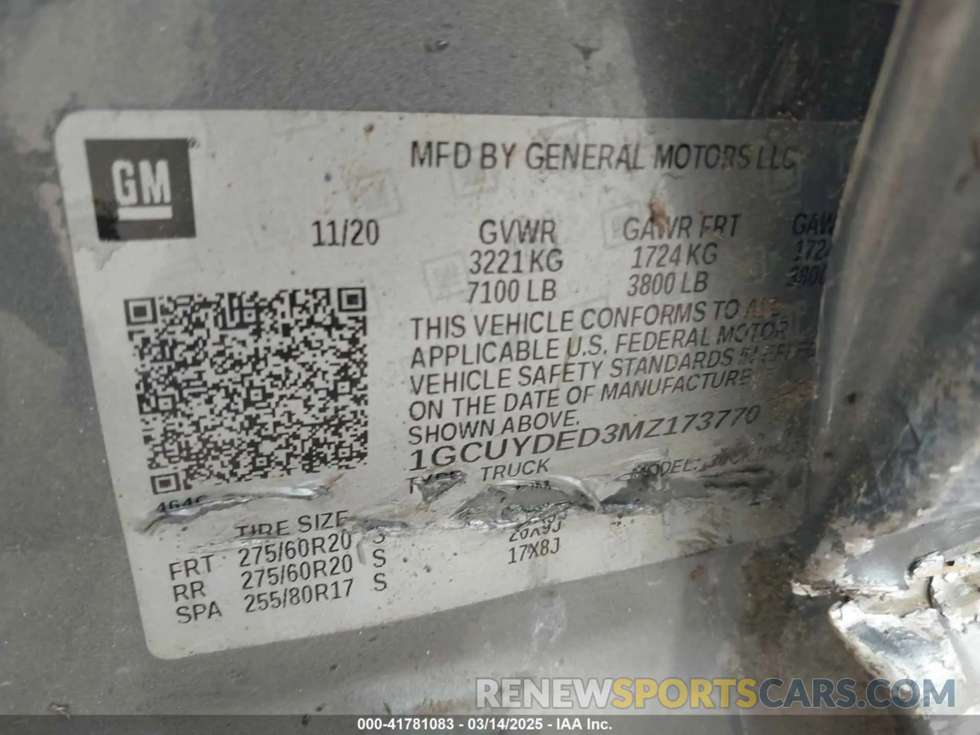 9 Photograph of a damaged car 1GCUYDED3MZ173770 CHEVROLET SILVERADO 1500 2021