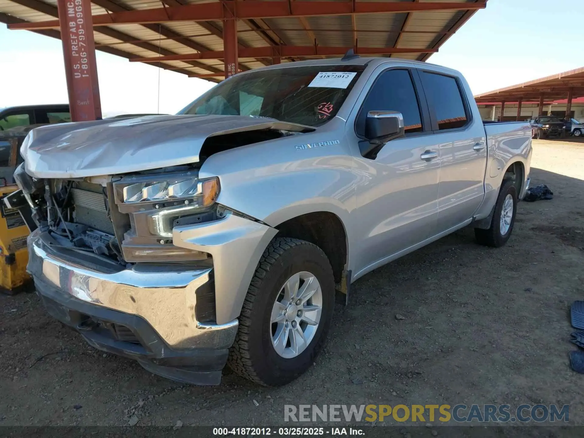 2 Photograph of a damaged car 1GCUYDET1MZ365518 CHEVROLET SILVERADO 1500 2021