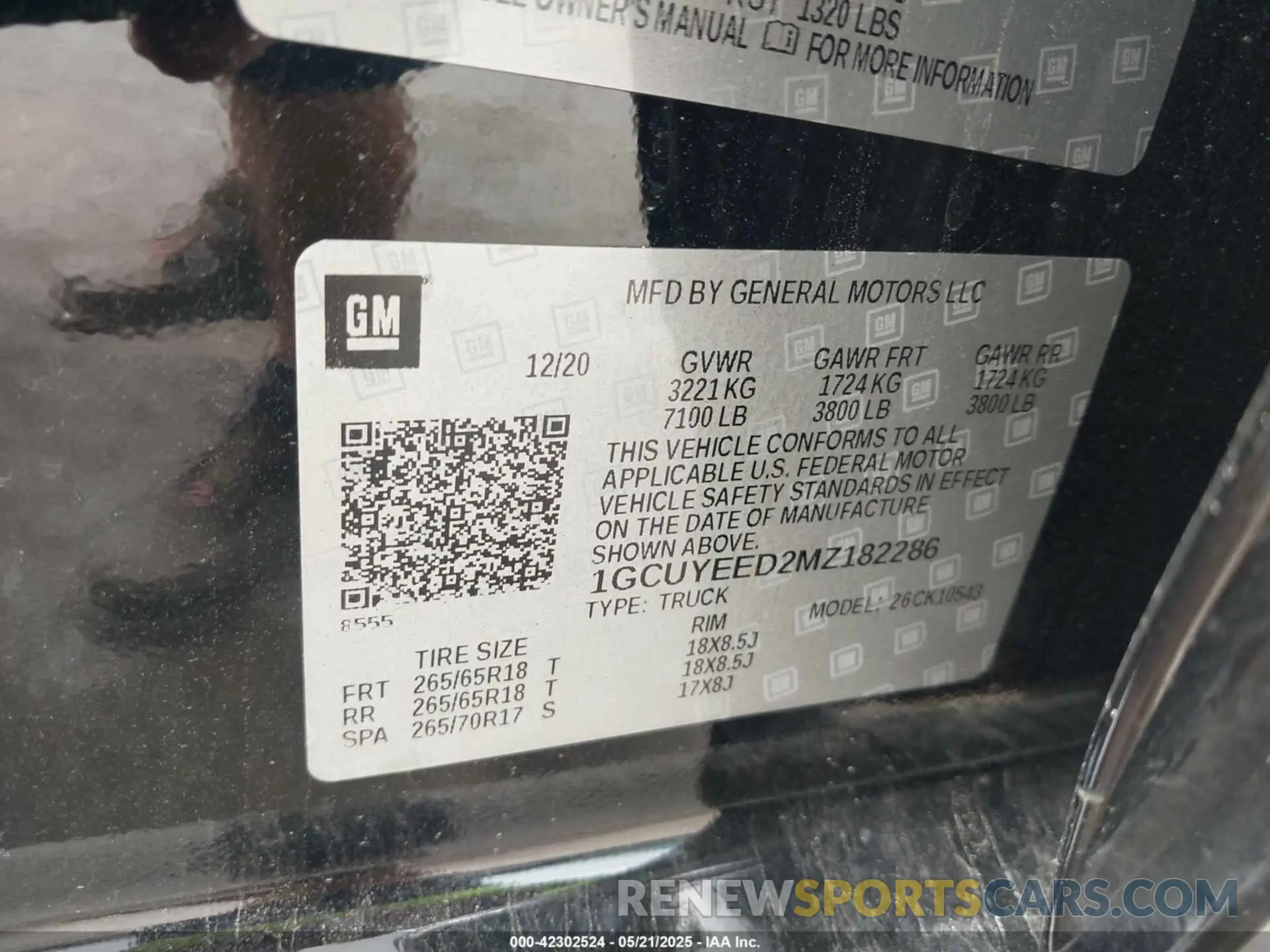 9 Photograph of a damaged car 1GCUYEED2MZ182286 CHEVROLET SILVERADO 1500 2021