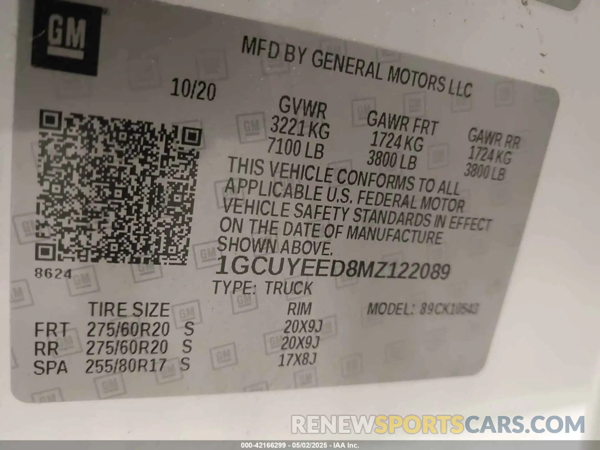 9 Photograph of a damaged car 1GCUYEED8MZ122089 CHEVROLET SILVERADO 1500 2021