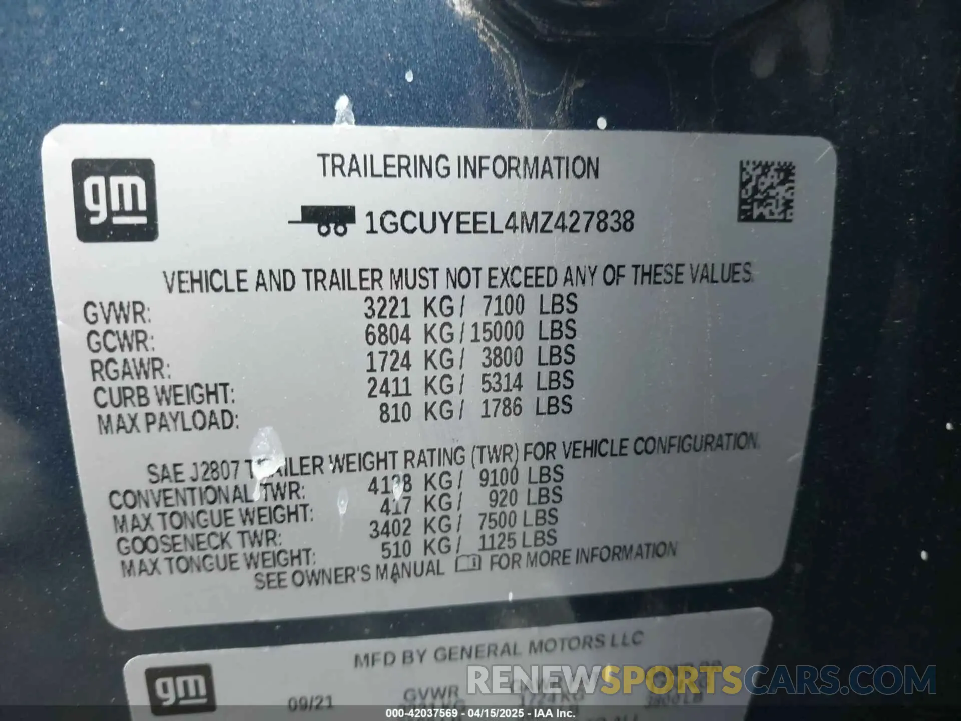 9 Photograph of a damaged car 1GCUYEEL4MZ427838 CHEVROLET SILVERADO 1500 2021