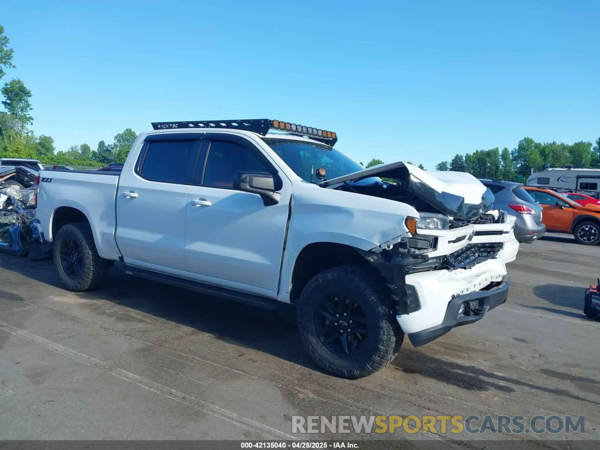 1 Photograph of a damaged car 1GCUYEEL8MZ421055 CHEVROLET SILVERADO 1500 2021