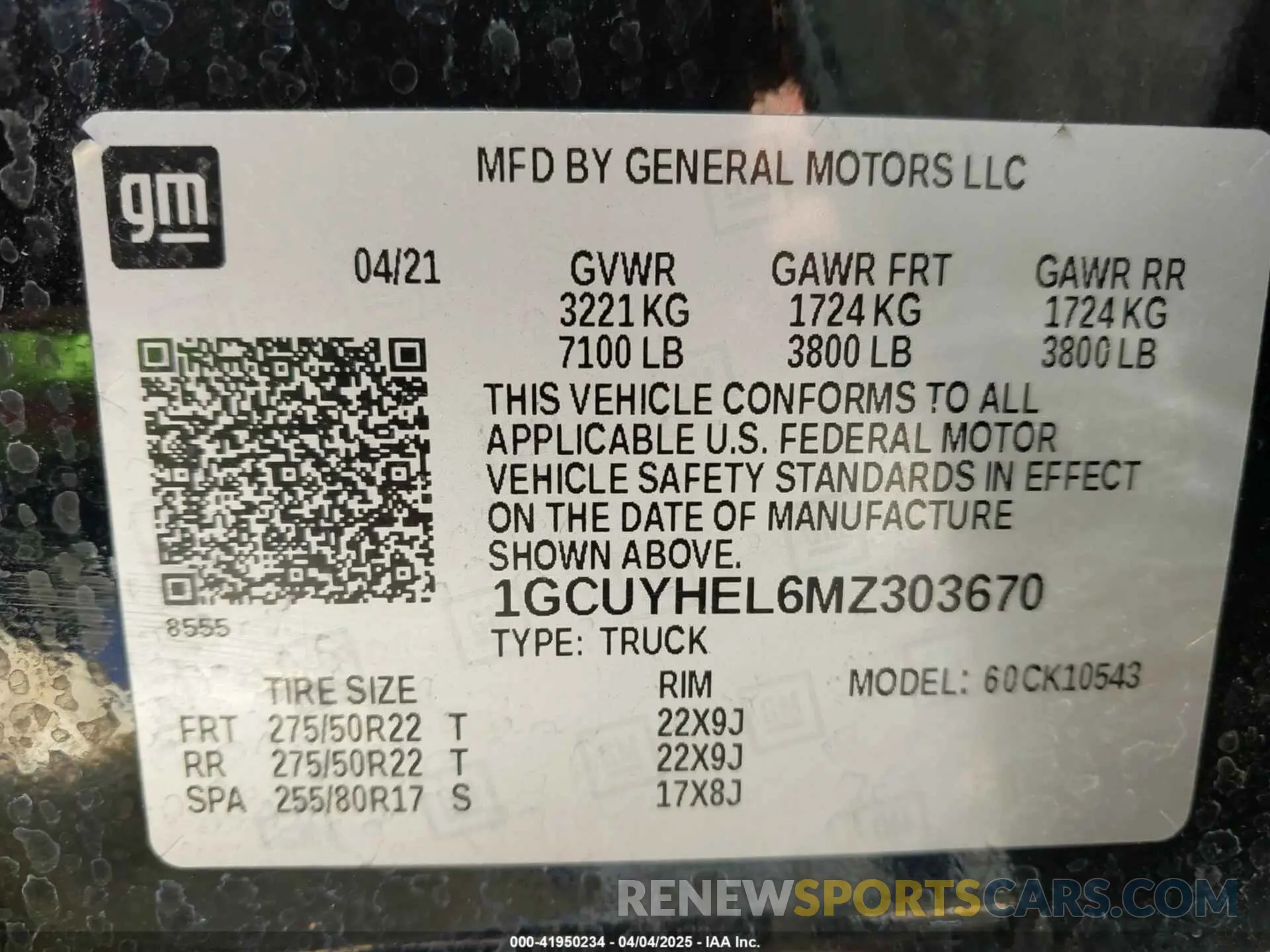 9 Photograph of a damaged car 1GCUYHEL6MZ303670 CHEVROLET SILVERADO 1500 2021