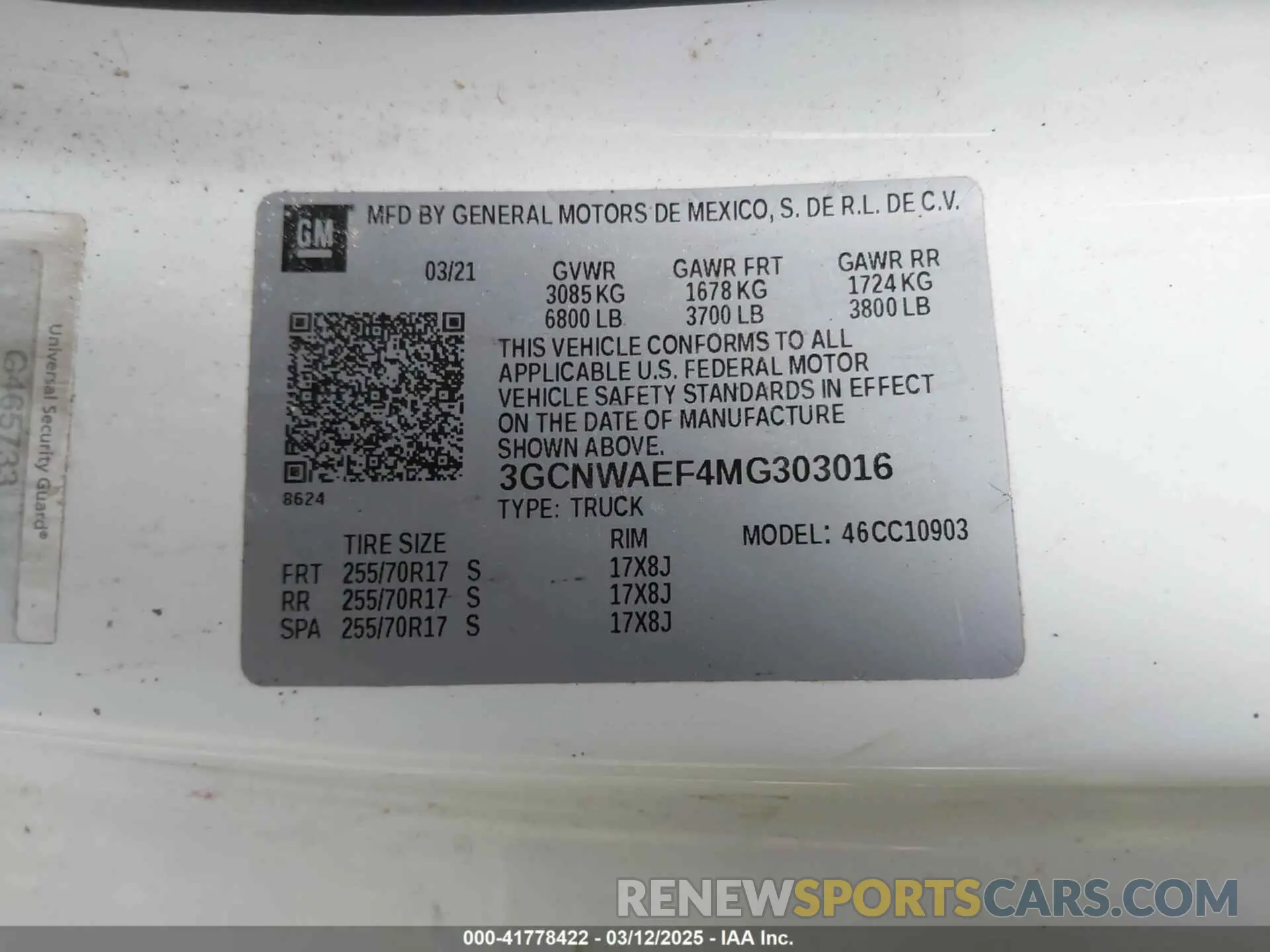 9 Photograph of a damaged car 3GCNWAEF4MG303016 CHEVROLET SILVERADO 1500 2021