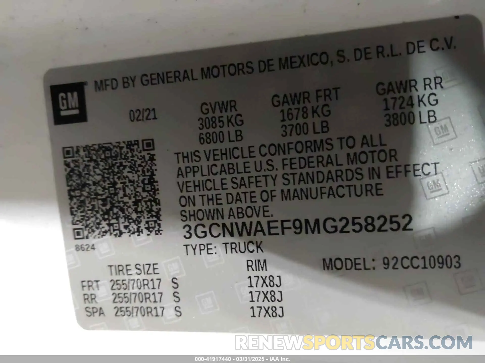 9 Photograph of a damaged car 3GCNWAEF9MG258252 CHEVROLET SILVERADO 1500 2021