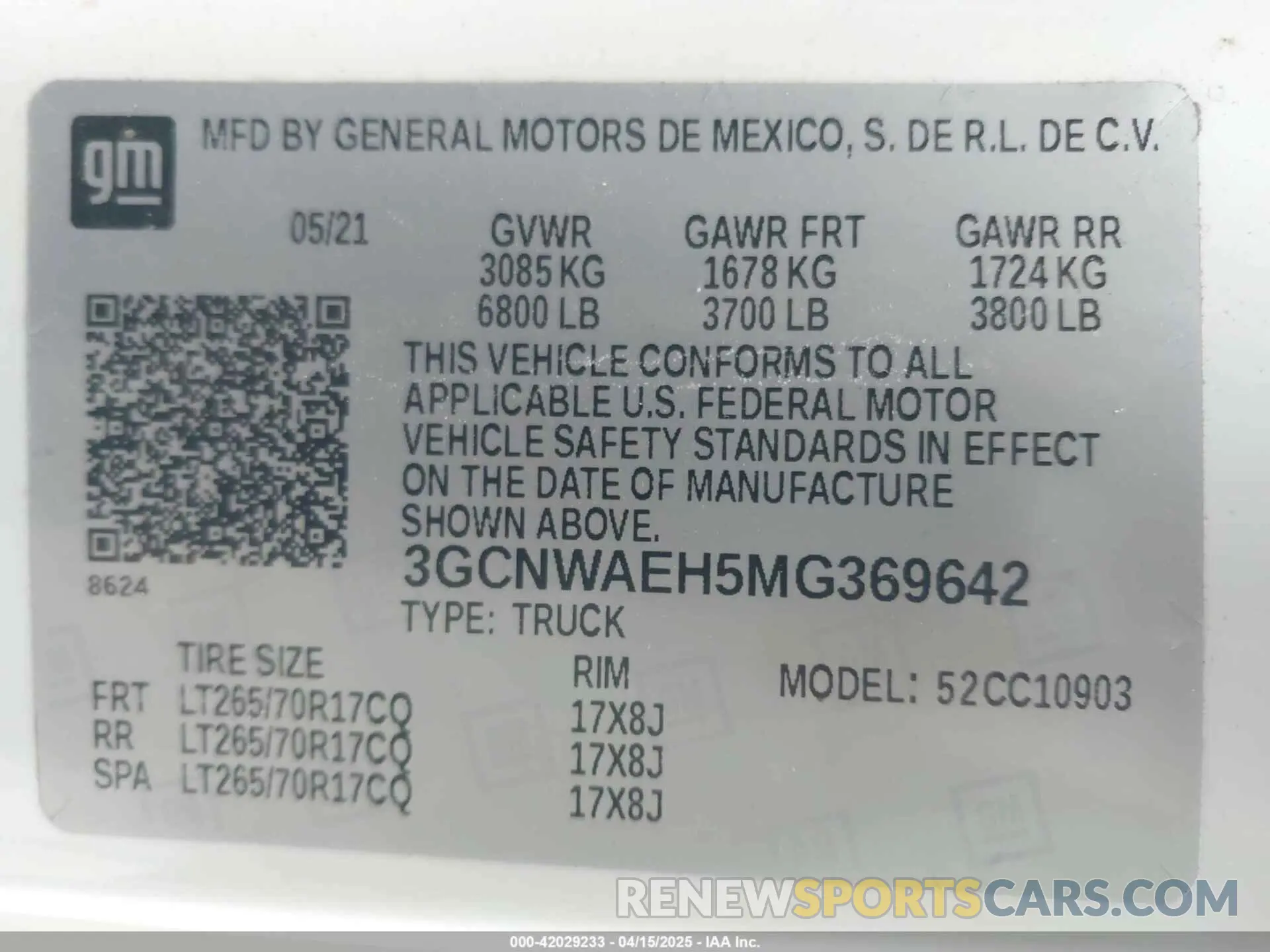9 Photograph of a damaged car 3GCNWAEH5MG369642 CHEVROLET SILVERADO 1500 2021