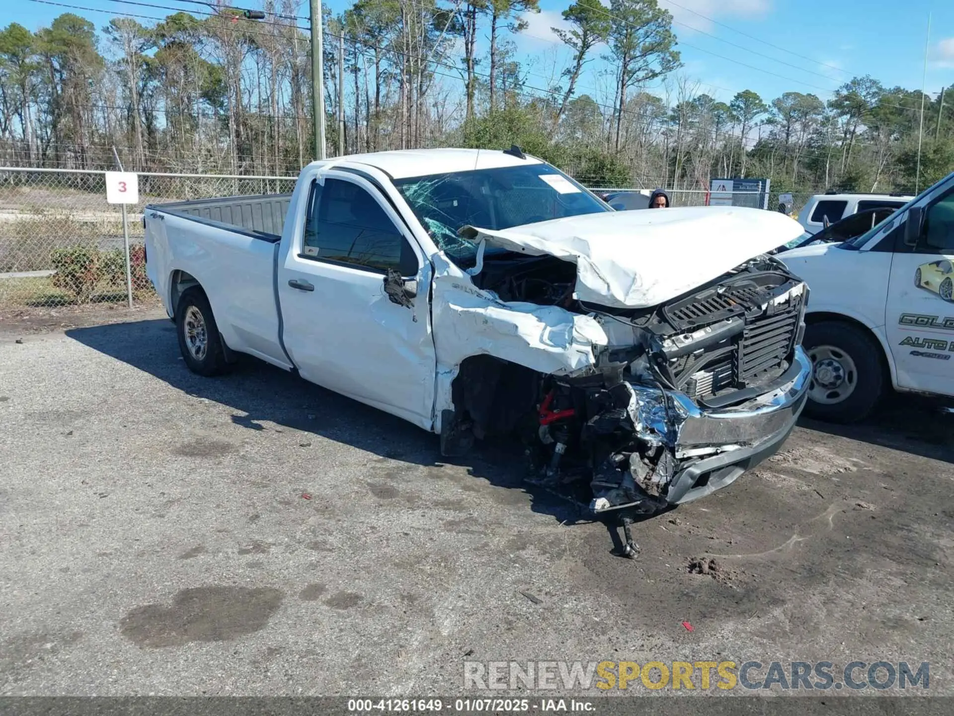 1 Photograph of a damaged car 3GCNYAEK5MG393641 CHEVROLET SILVERADO 1500 2021