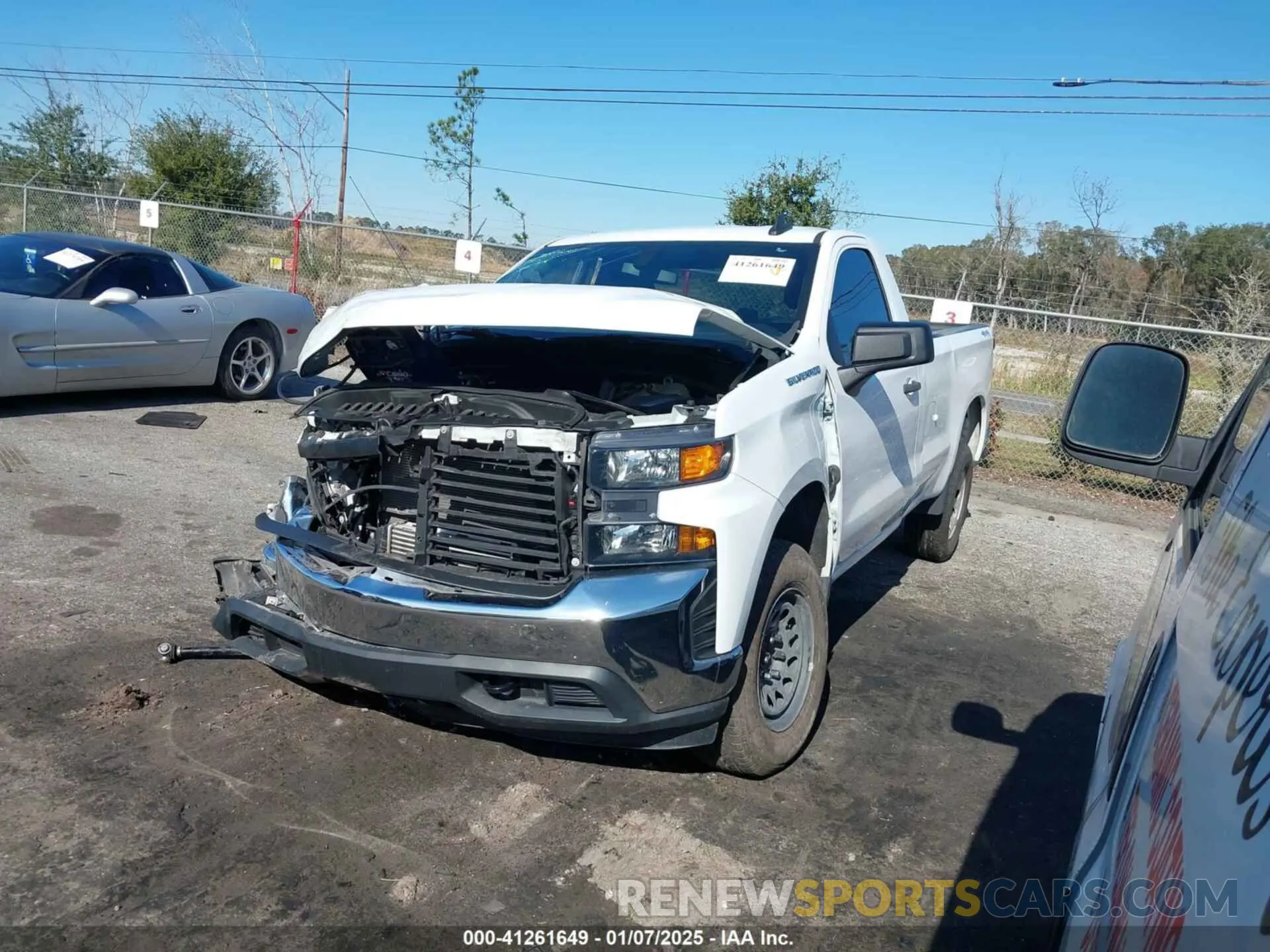 2 Photograph of a damaged car 3GCNYAEK5MG393641 CHEVROLET SILVERADO 1500 2021