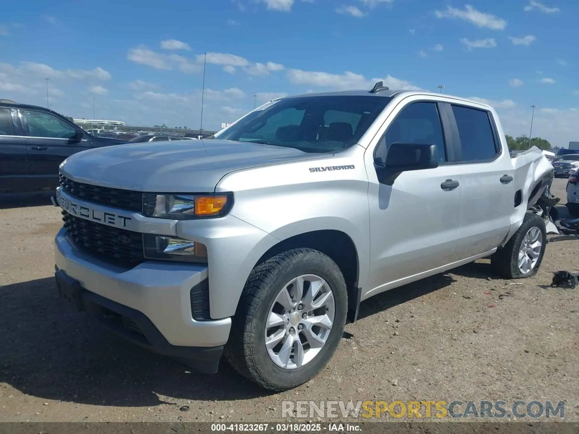 2 Photograph of a damaged car 3GCPWBEK2MG236413 CHEVROLET SILVERADO 1500 2021