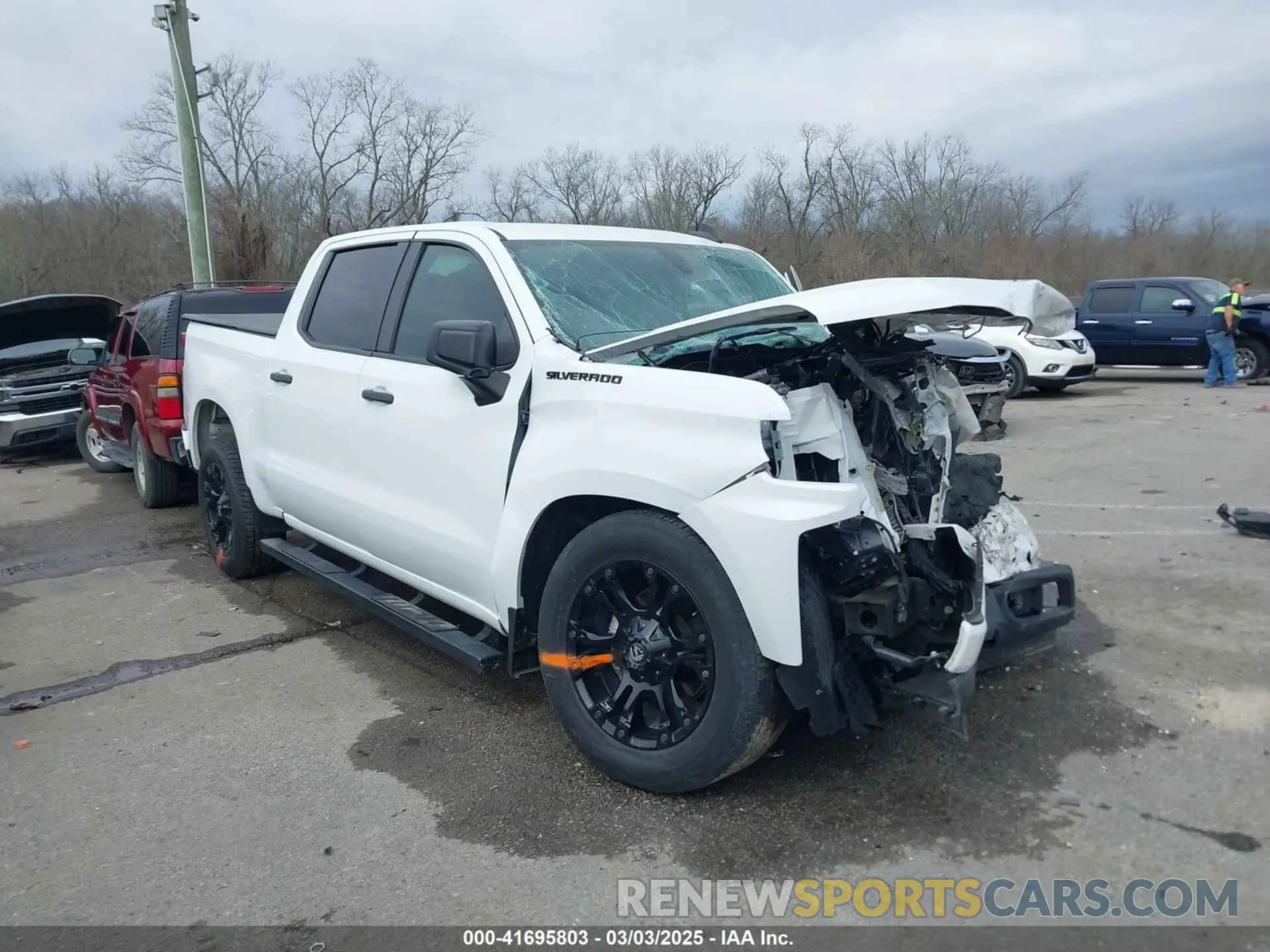 1 Photograph of a damaged car 3GCPWBEK5MG377296 CHEVROLET SILVERADO 1500 2021